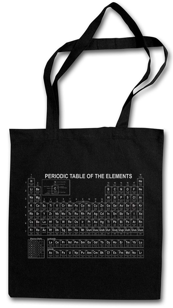 Urban Backwoods Beuteltasche Periodic Table Of The Elements 1 Stofftasche Breaking TV Chemie Bad (1-tlg), Lehrer Teacher Chemistry Periodensystem
