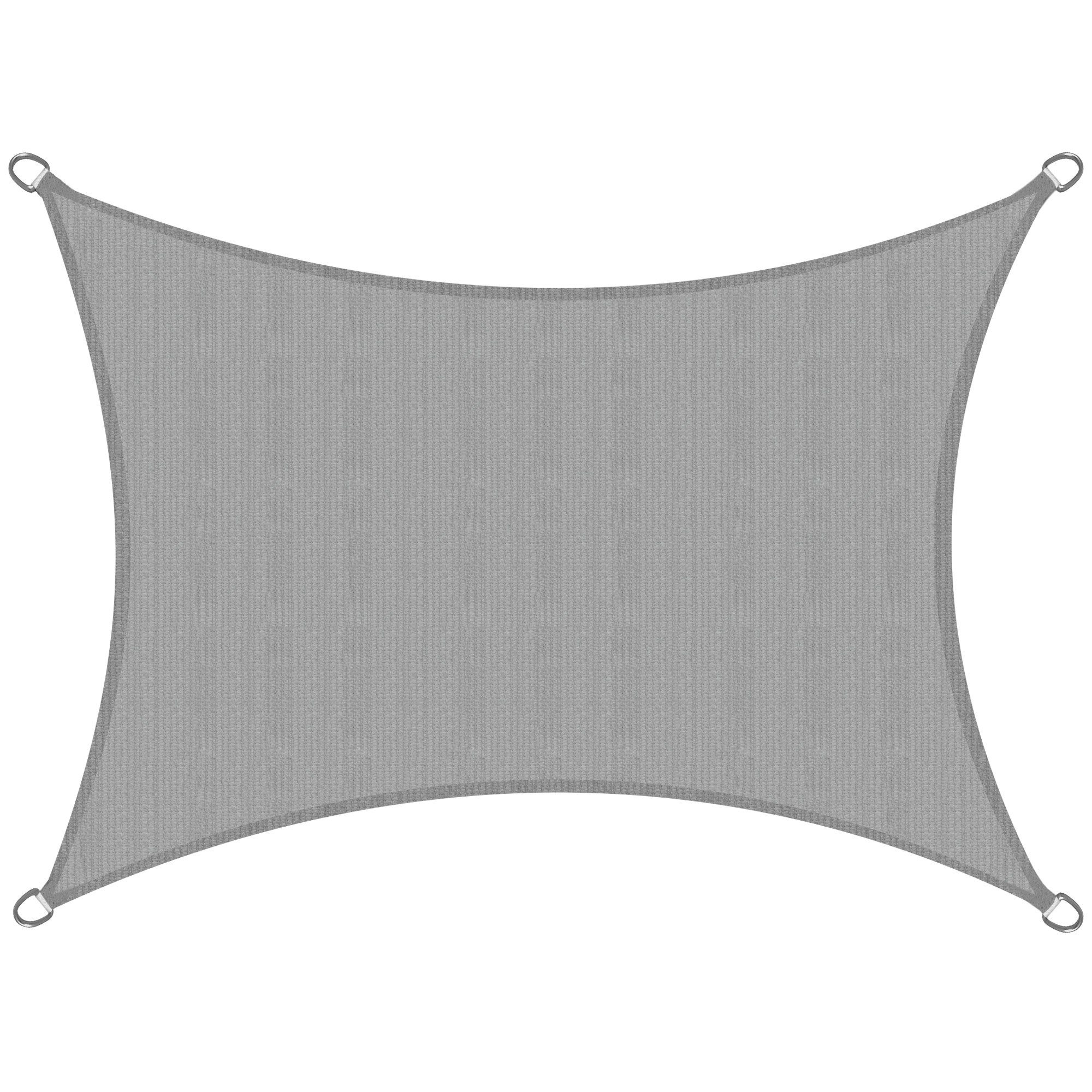 Sol Royal Sonnensegel Sonnensegel rechteckig 2x3m SolVision HS9, Grau, Wasserdurchlässig HDPE Atmungsaktiver Terrasse UV Sonnenschutz