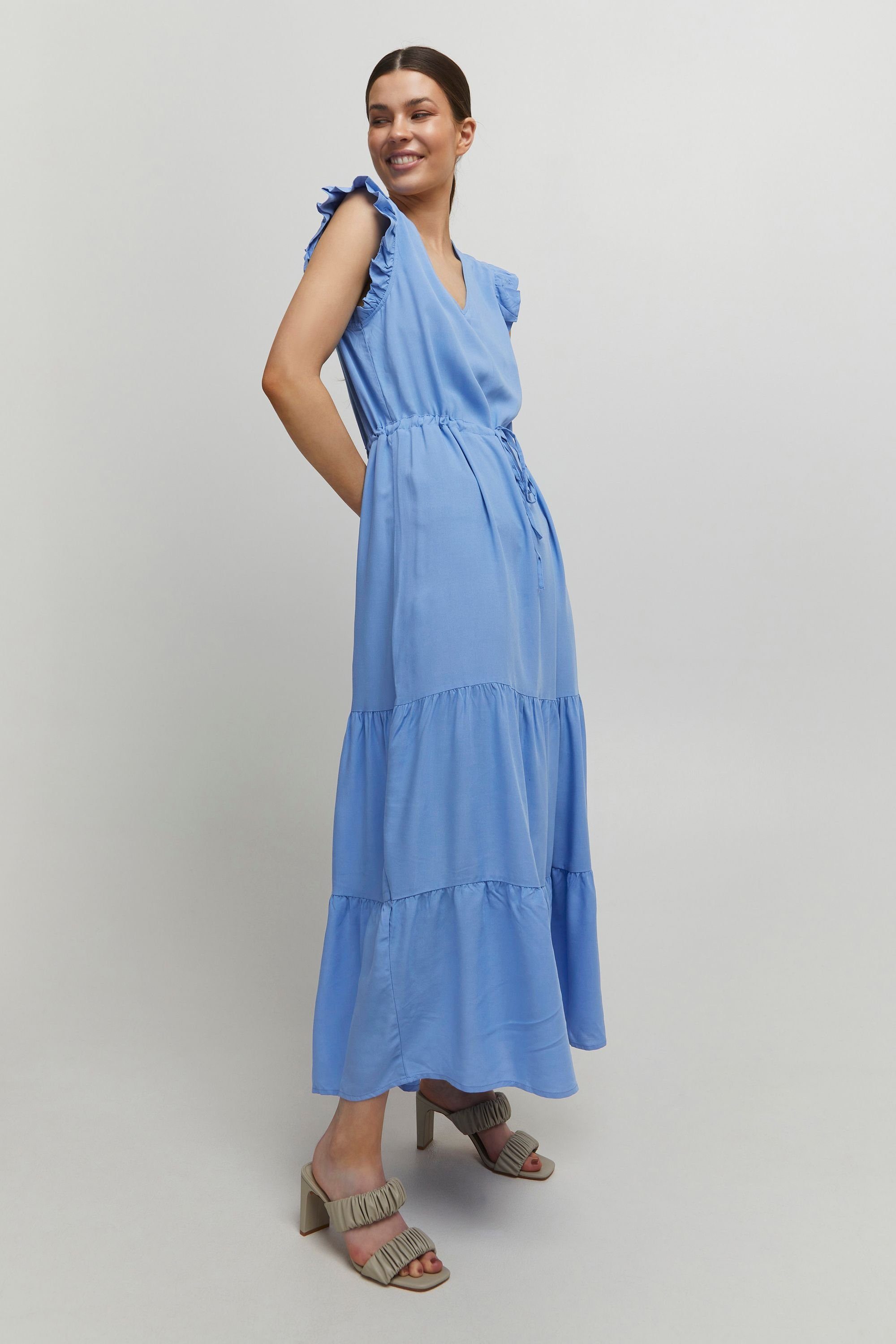 b.young Midikleid BYMMJOELLA FRILL DRESS -20811219 Ultramarine (174037)