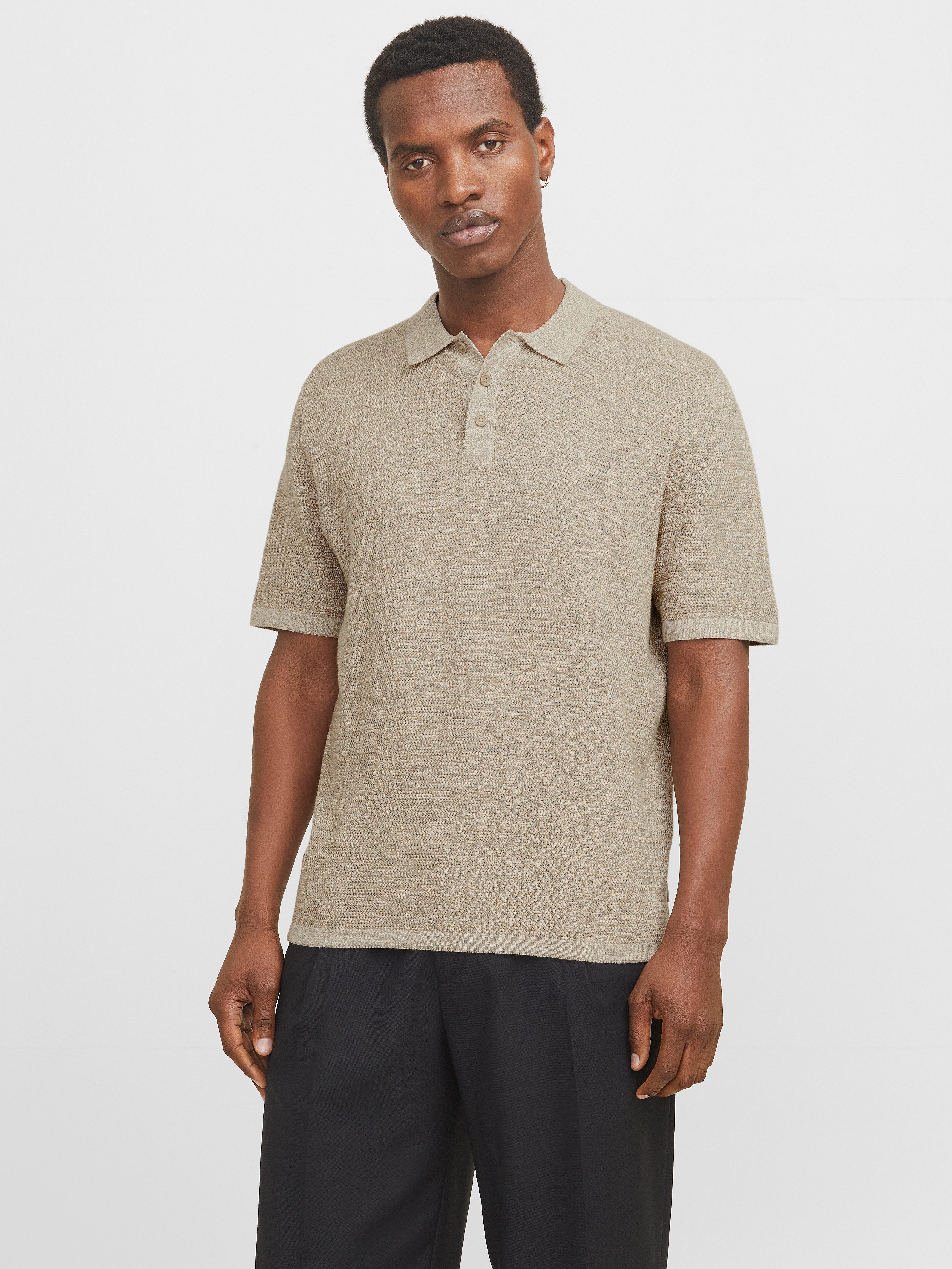 Jack & Jones Kurzarmpullover JJEGEORGE KNIT POLO SS SN mit Polo Kragen günstig online kaufen
