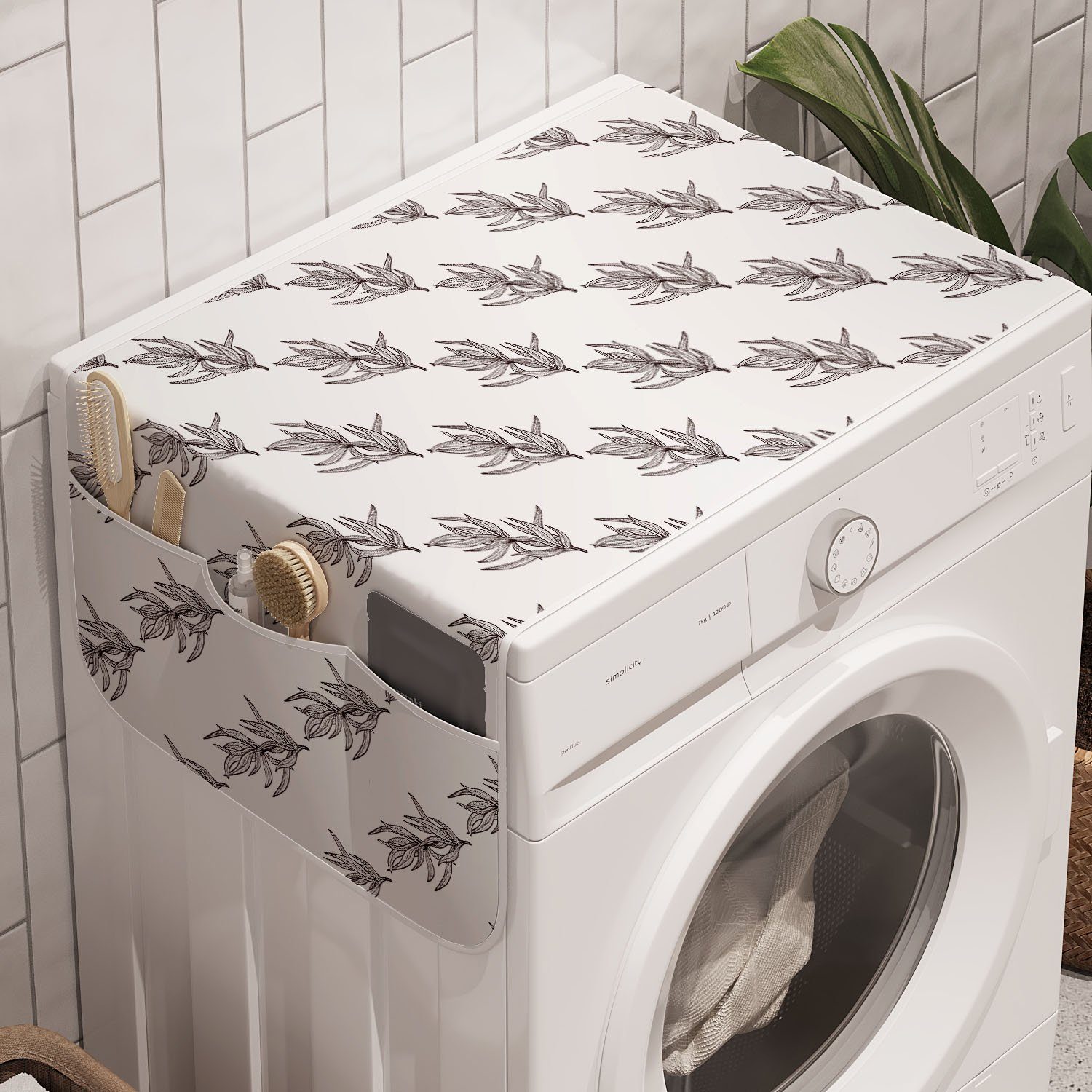 Abakuhaus Badorganizer Anti-Rutsch-Stoffabdeckung Tarragons Waschmaschine für Stem Pflanzen und Trockner, Blätter und