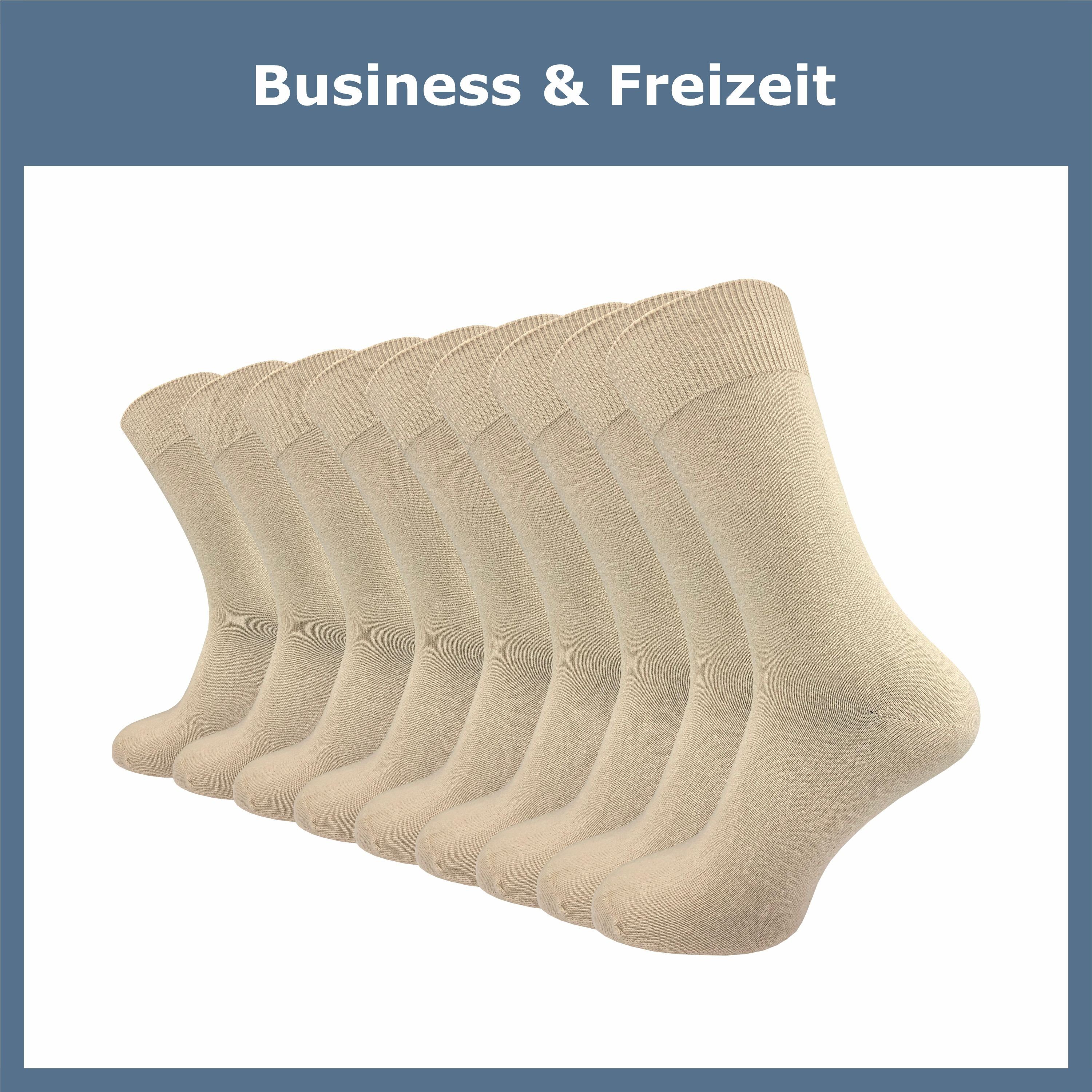 GAWILO Basicsocken für Damen & Herren - 80% hochwertige Baumwolle - mit Komfortbund (9 Paar) atmungsaktive, weiche Baumwolle - ohne Naht - in blau, grau & natur