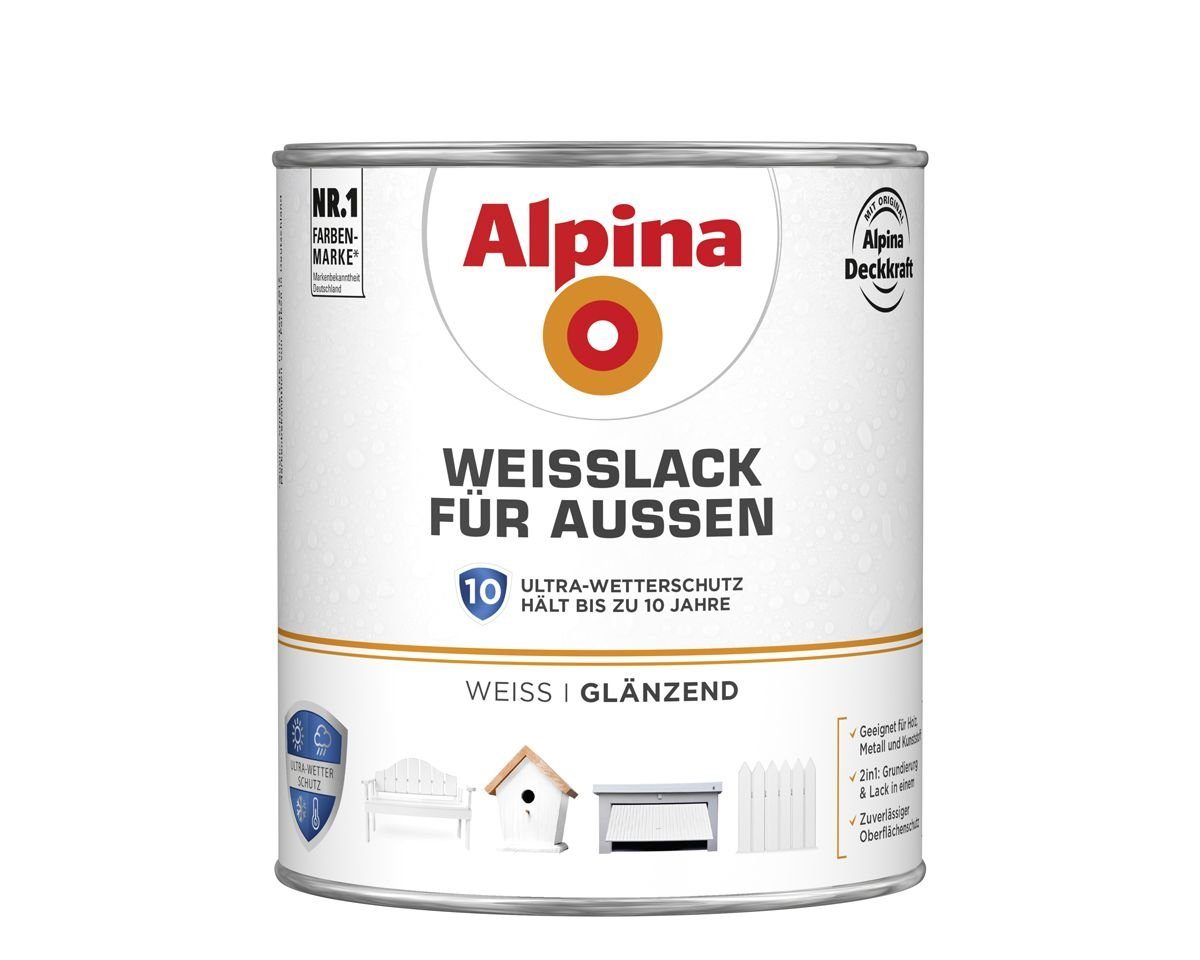 Alpina Weißlack Alpina weiß Weißlack 2 für glänzend L Außen