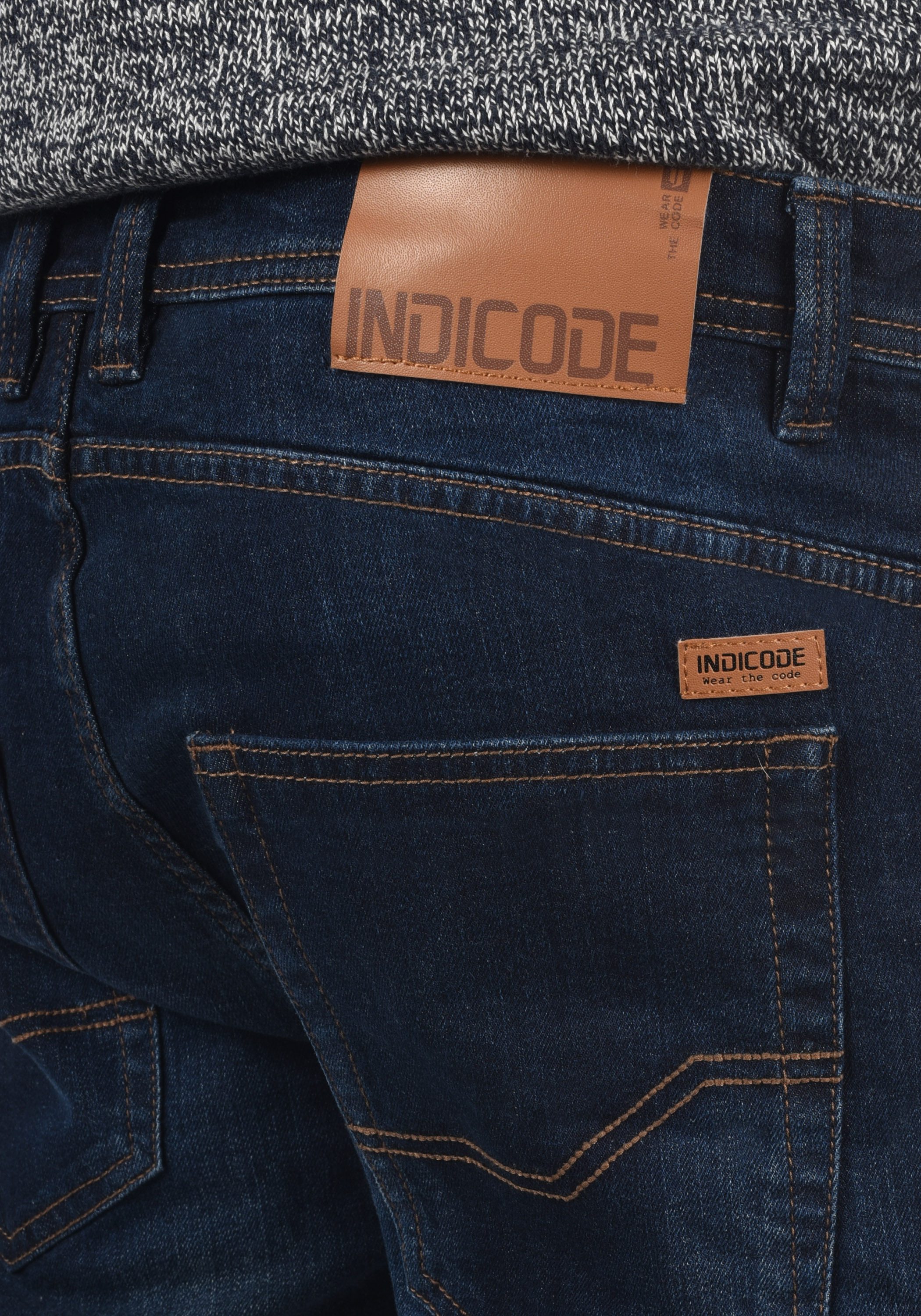 Indicode 5-Pocket-Jeans IDQuebec 5-Pocket-Jeans mit Washed-Effekt