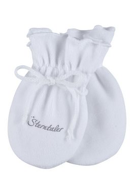 Sterntaler® Fäustlinge Kratzfäustlinge (Kratzhandschuhe mit praktischem Bindeband Unifarbend) Baby Handschuhe aus weichem Nickimaterial