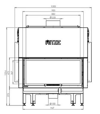 Hitze Kamineinsätze Albero AL19G.H DECO, 19,00 kW