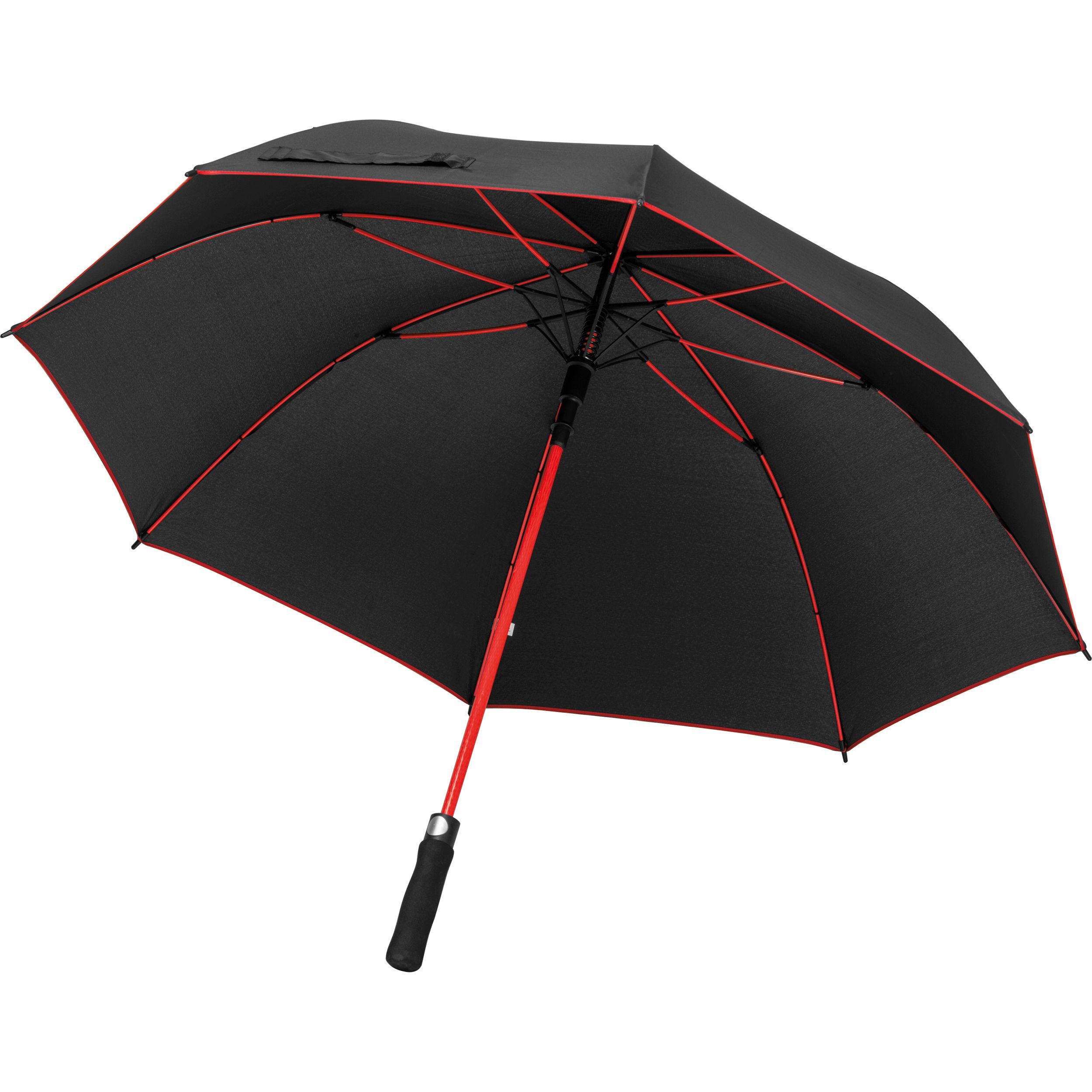 Stockregenschirm Automatik-Regenschirm / Farbe: schwarz-rot