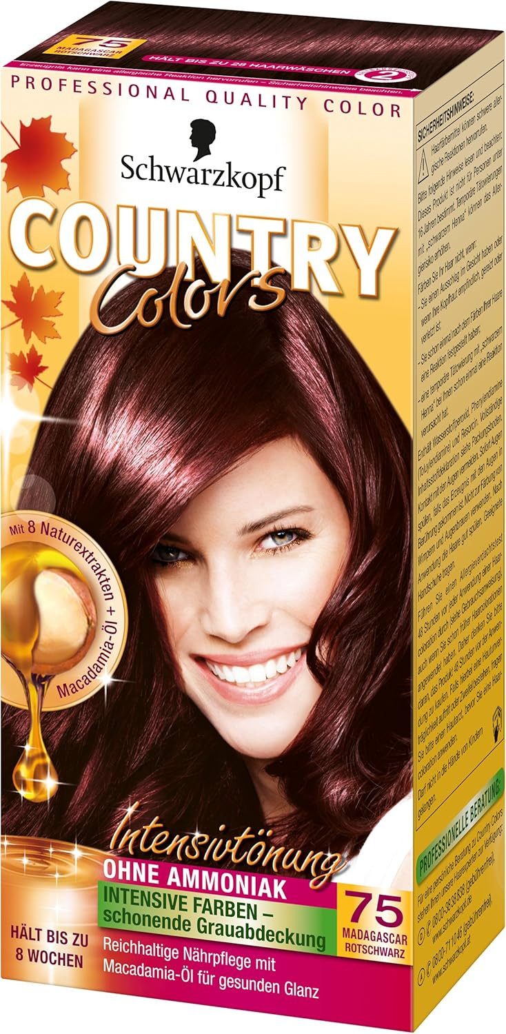Haarfarbe Schwarzkopf Country Colors Intensivtönung Haarfarbe 75 Madagascar Rots