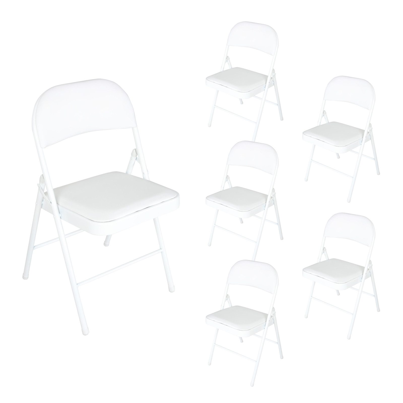 HTI-Living Klappstuhl Klappstühle 6er Set Wedigo Weiß (Set, 6 St), Küchenstuhl Campingstuhl Bestuhlung Events