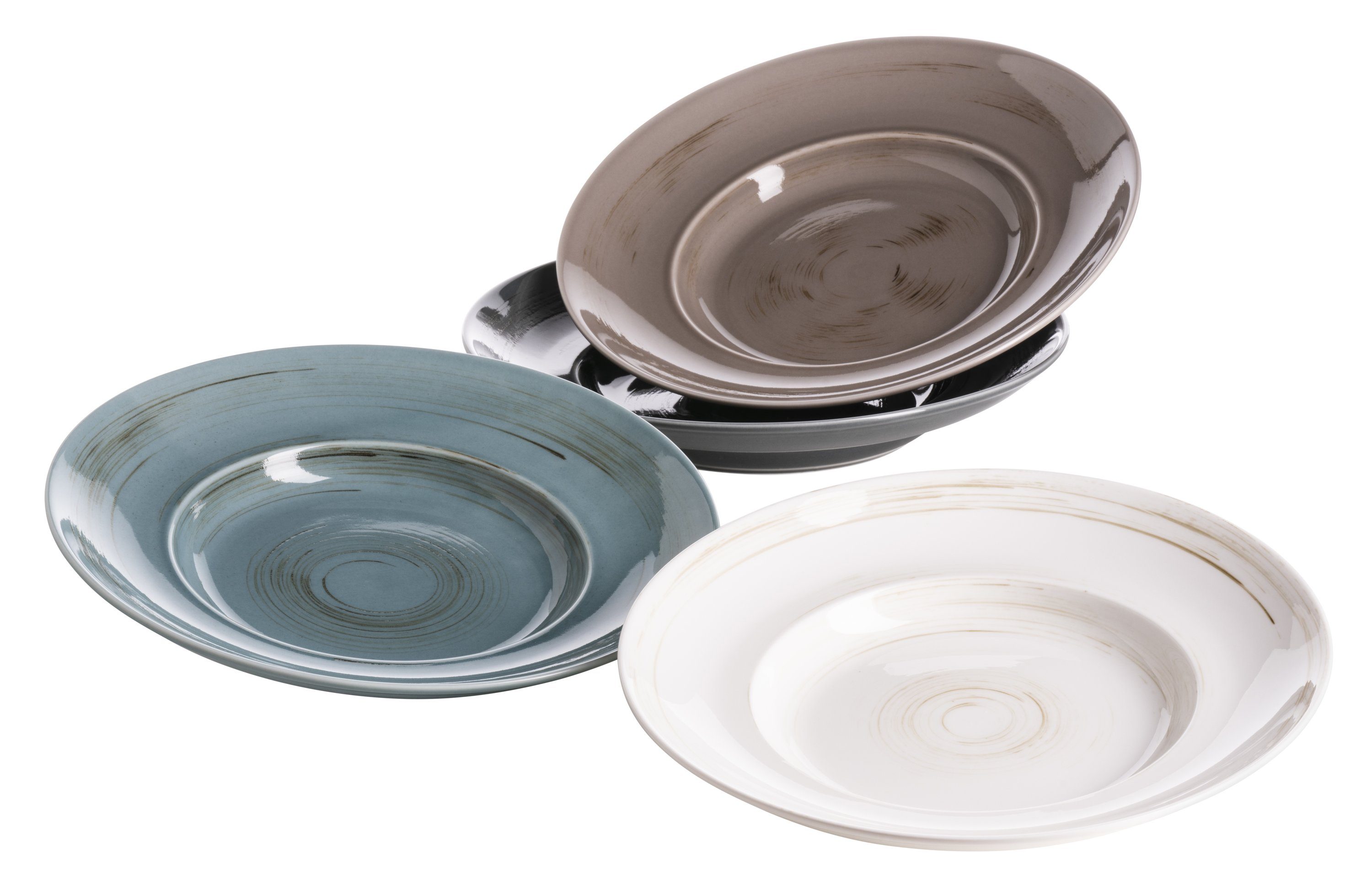 MÄSER Teller-Set DERBY (4-tlg), 4 Personen, Porzellan