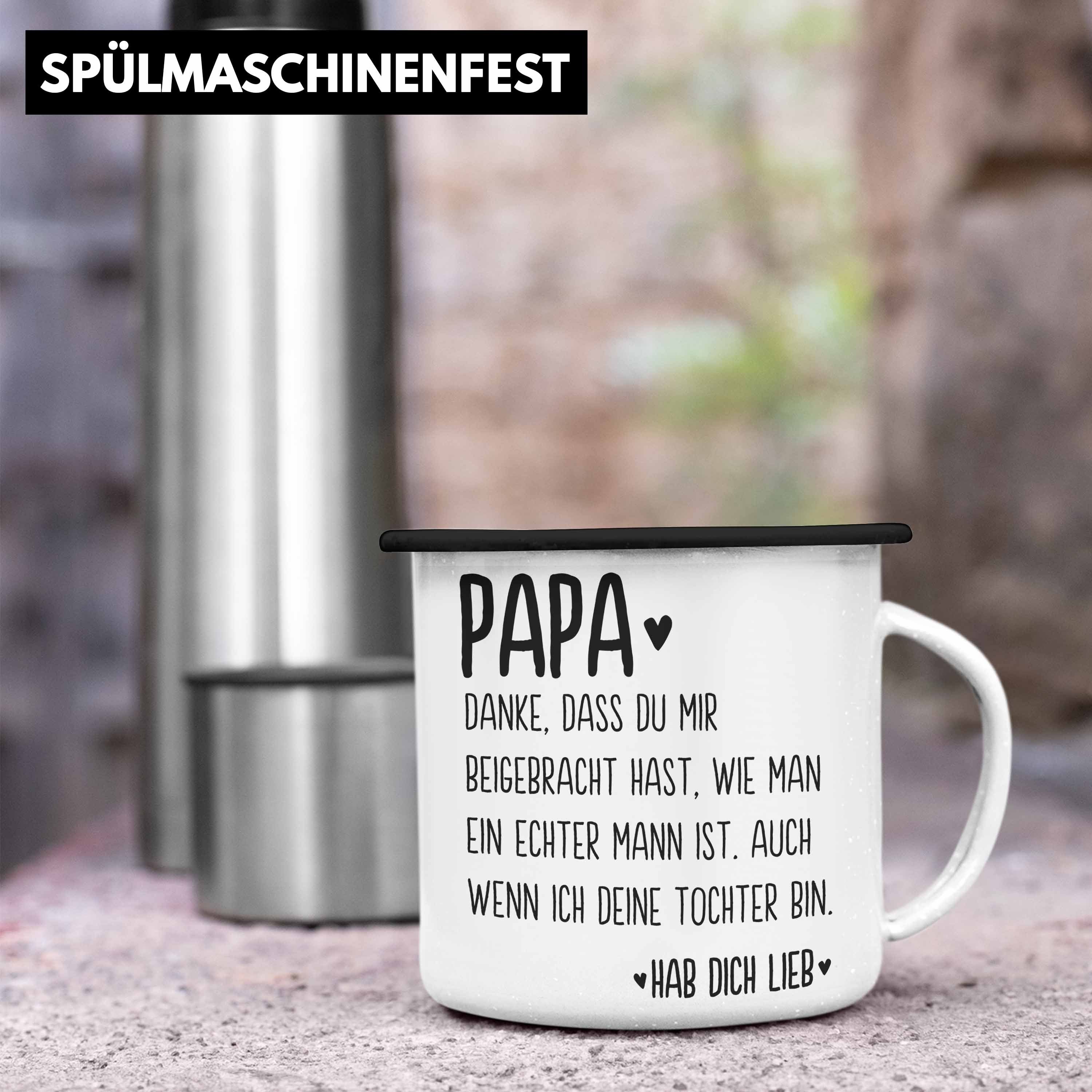 - Tasse Papa Tasse Sprüche Vatertag Emaille KaffeeEmaille Tochter Vater Trendation Spruch Thermotasse Geschenkidee Trendation von Schwarz Geschenk