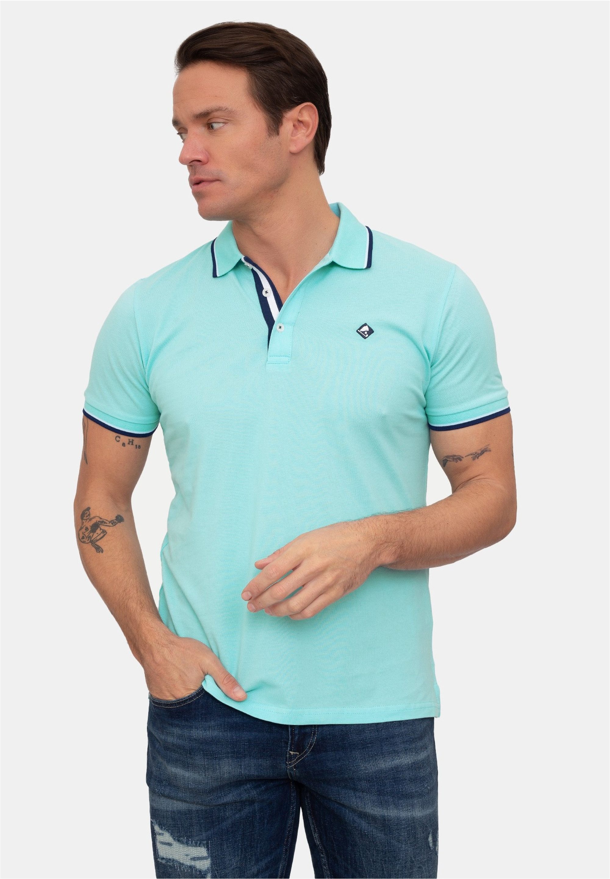 SIR RAYMOND TAILOR Poloshirt mit klassischem Kragen und kurzer Knopfleiste günstig online kaufen