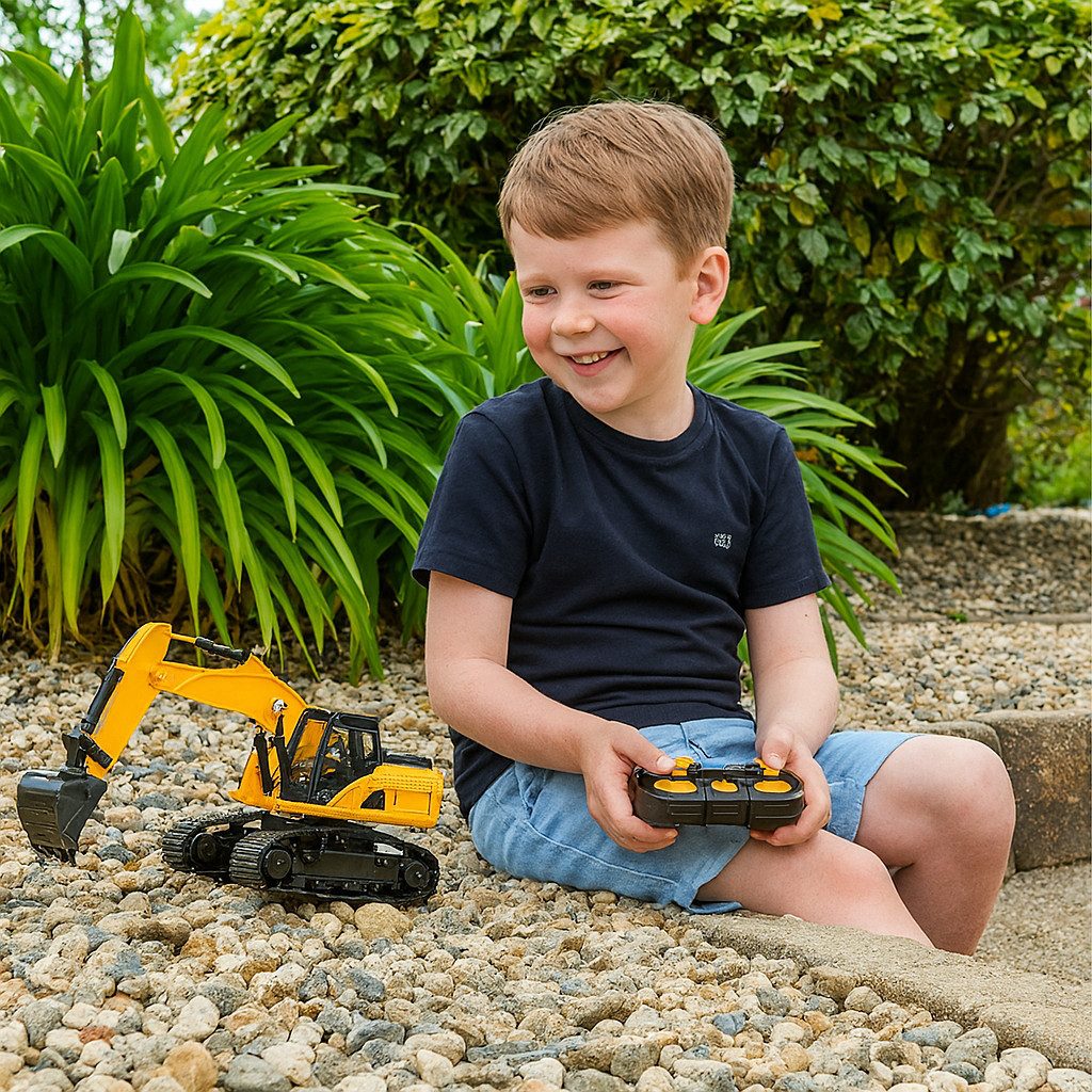 ALARA TOYS RC-Bagger Ferngesteuerter Autos Bagger für Kinder ab 3 Jahren mit Lichtfunktion (1-tlg)