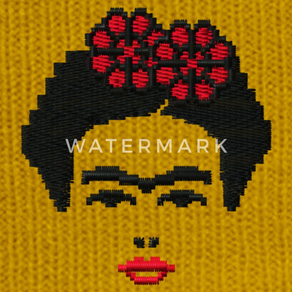 Spreadshirt Beanie Frida Kahlo Umriss Schwarz günstig online kaufen