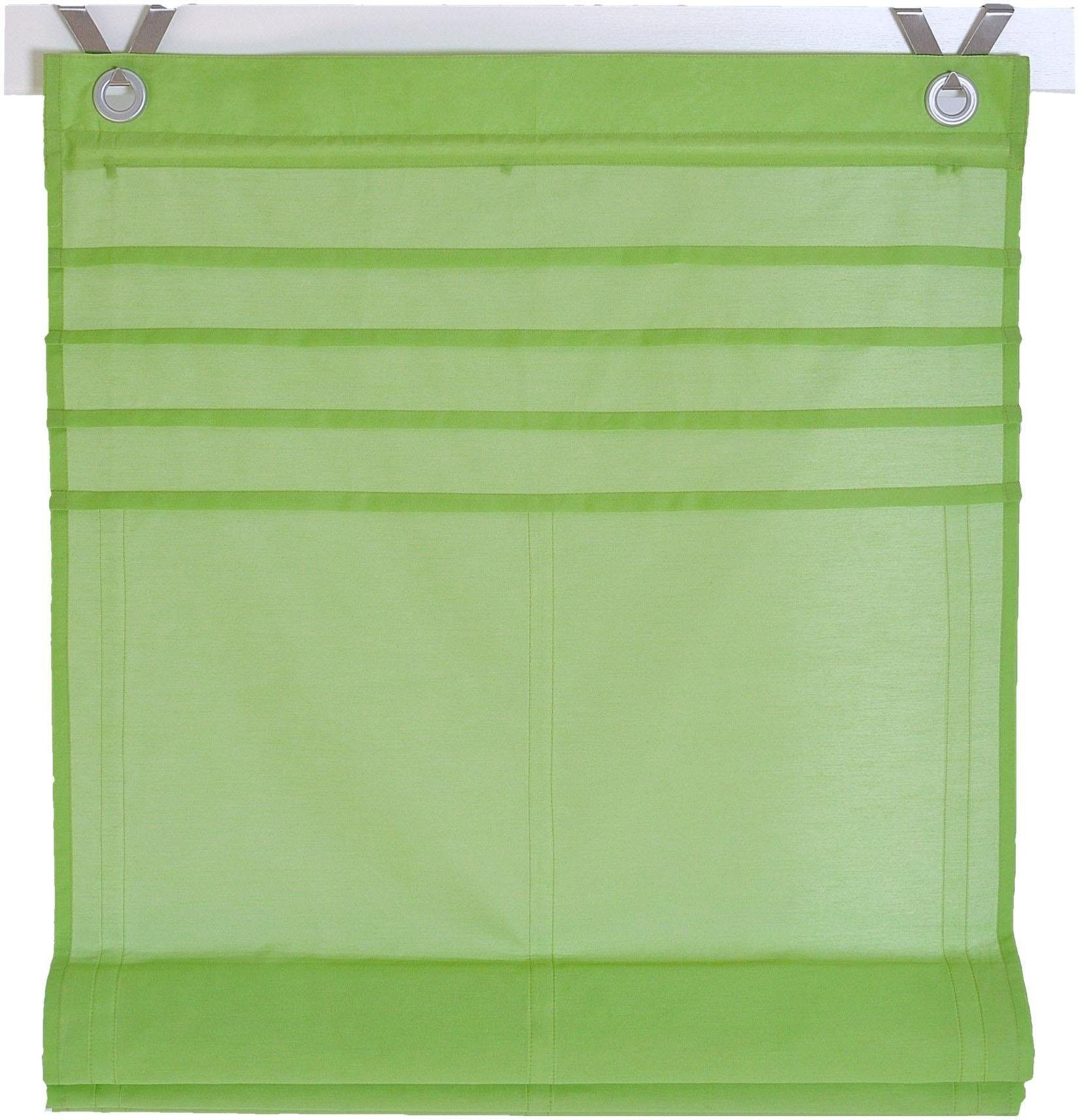 Kutti Raffrollo Kessy Biese, mit Hakenaufhängung, ohne Bohren, halbtranspar günstig online kaufen