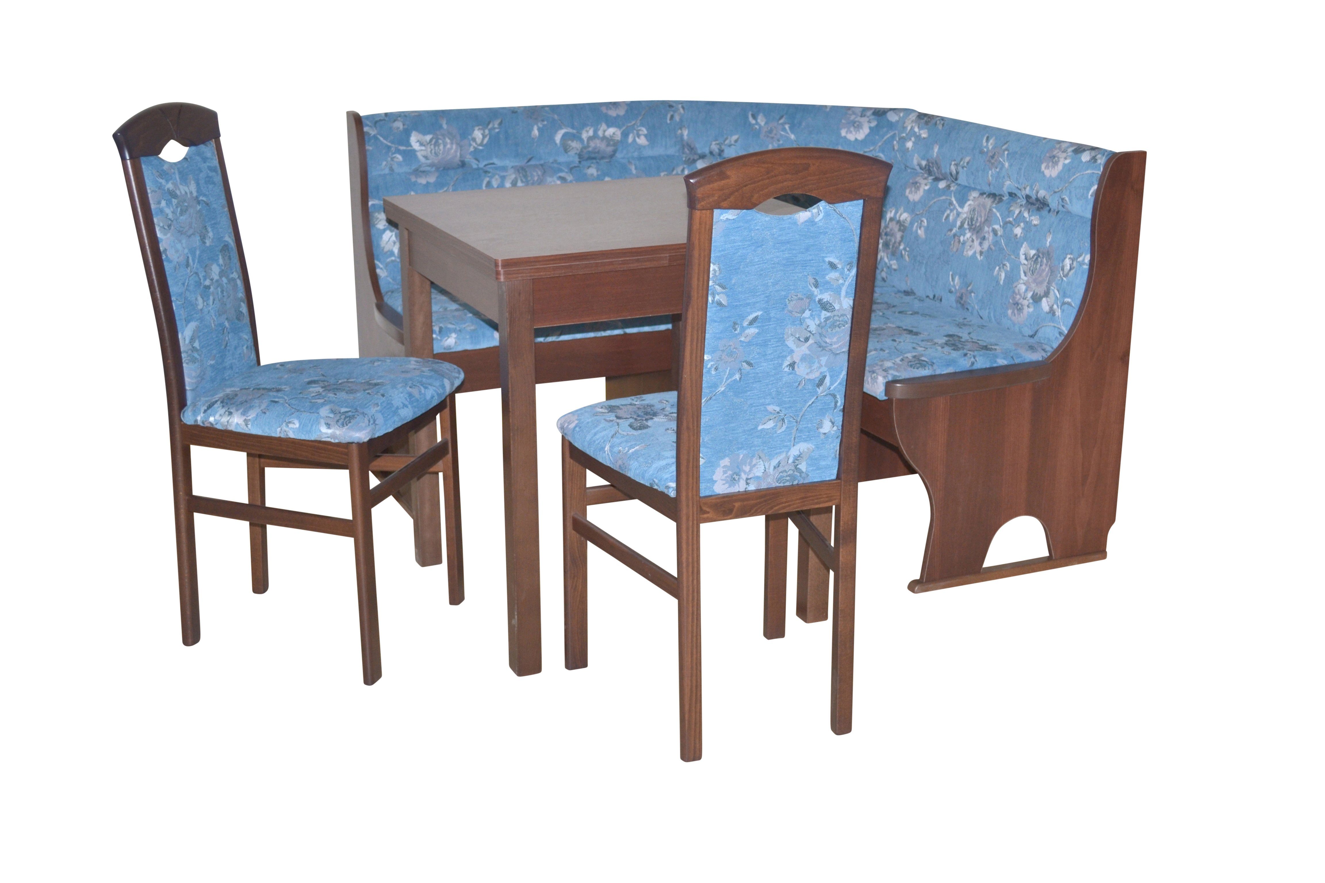 Eckbankgruppe 4tlg.-Set), mit Sitzflächen (Spar-Set, II, blau ausgestattet hochwertiger Gasdruckfeder Anja moebel-direkt-online