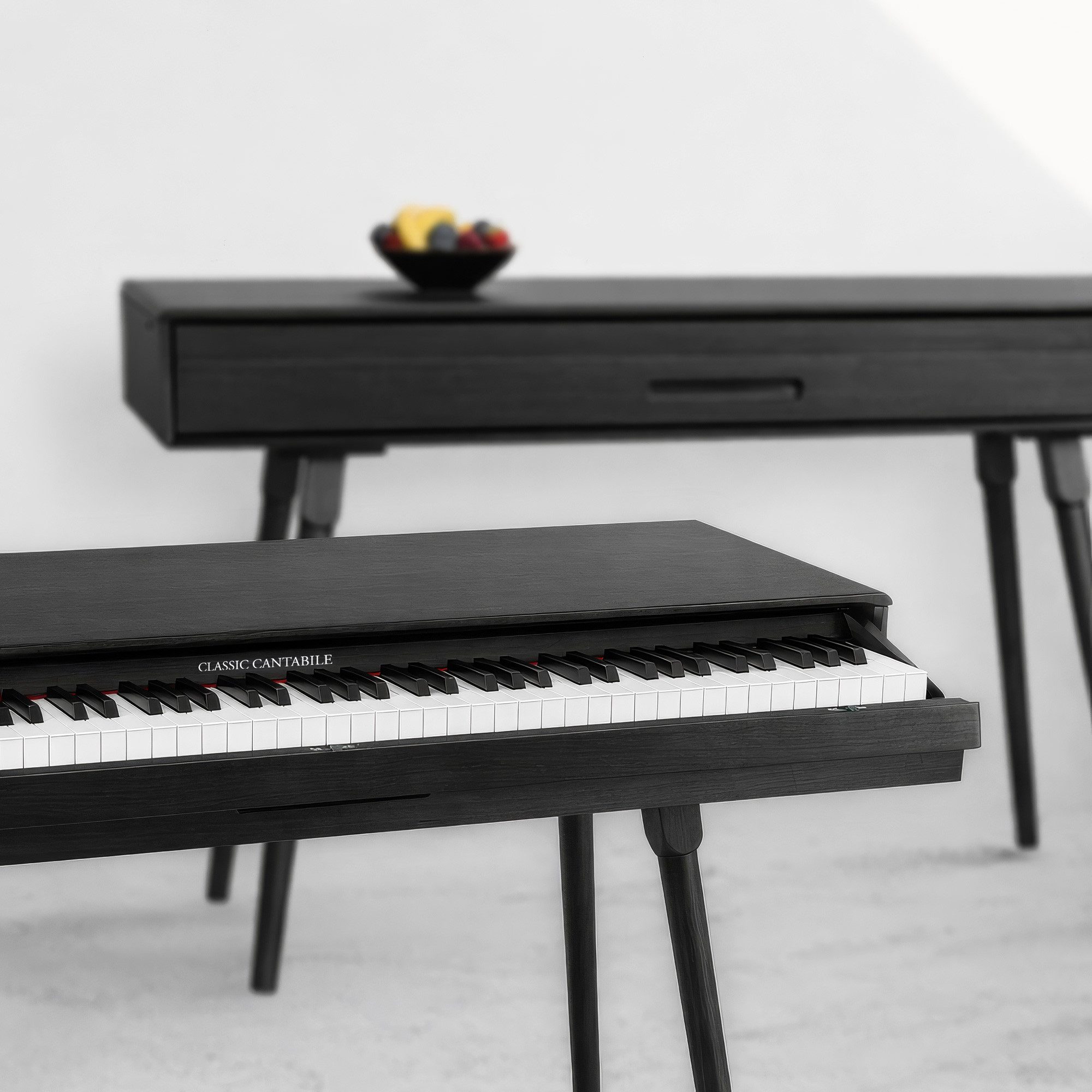 Classic Cantabile Digitalpiano DP-730 SM Schwarz matt, Tisch mit eingebautem Digitalpiano 88 Tasten mit Hammermechanik
