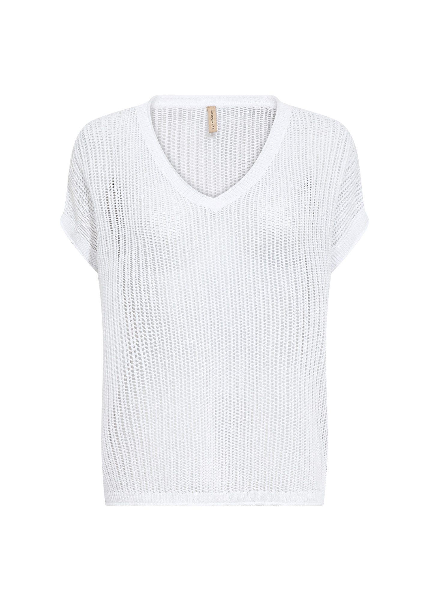 soyaconcept Strickpullover - Kurzarmshirt im Stricklook in Unifarben günstig online kaufen