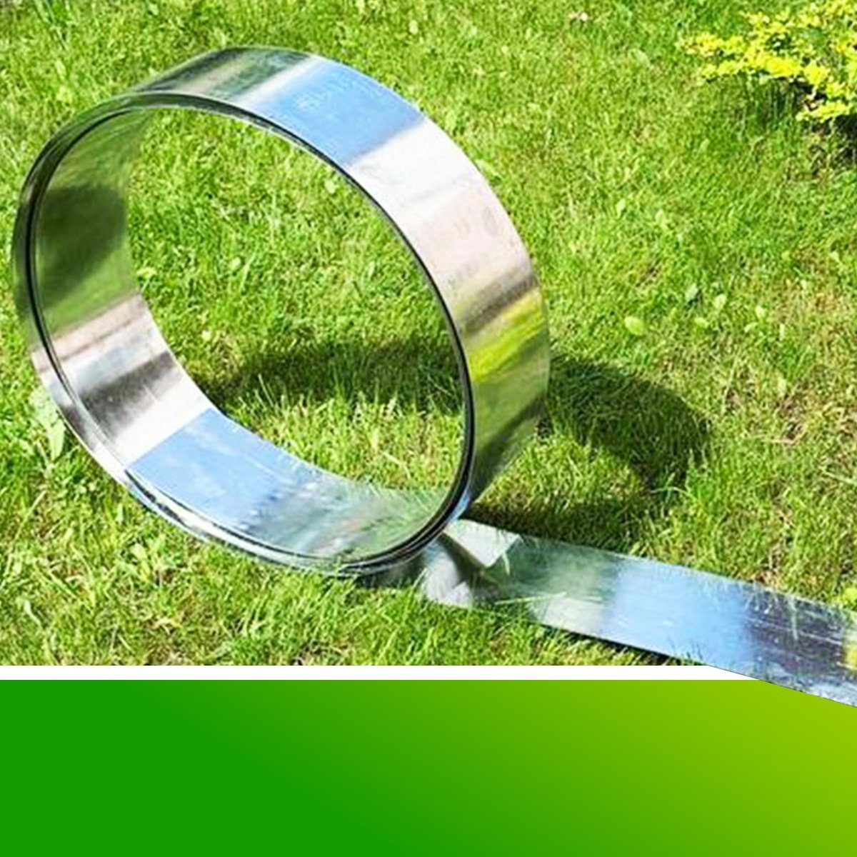 Rasenkante Rasenkantenband Metall Aluzink Beeteinfassung Rasenkante 1 mm Stärke 