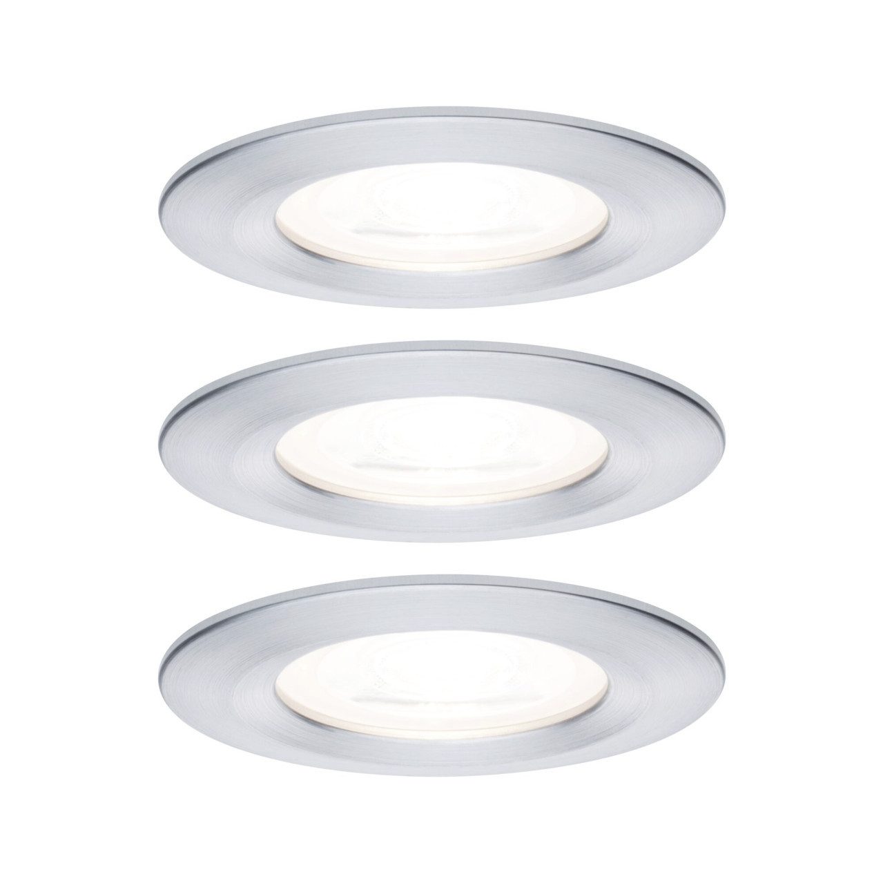 Paulmann Einbauleuchte Paulmann LED Einbauleuchte Nova 3x6,5W warmweiß, Inkl. Leuchtmittel, Nicht dimmbar nicht Smart Home-fähig ohne Bewegungsmelder