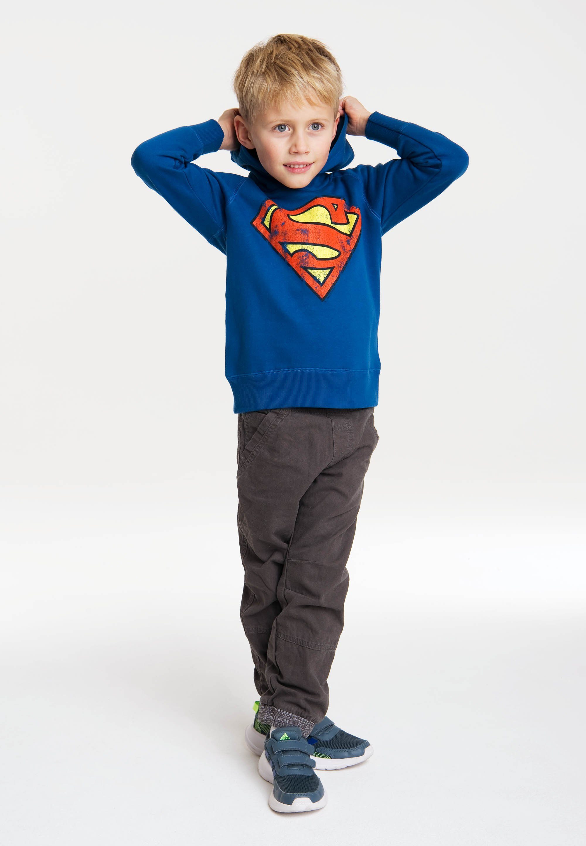LOGOSHIRT Kapuzensweatshirt DC - Superman-Logo mit Logo Superman