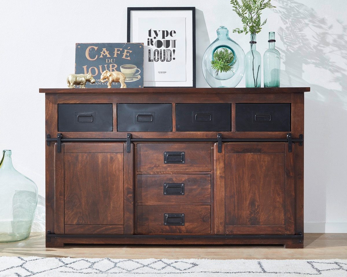 Main Möbel Sideboard Sideboard 150x90cm 'Bayamo' Mango & Eisen