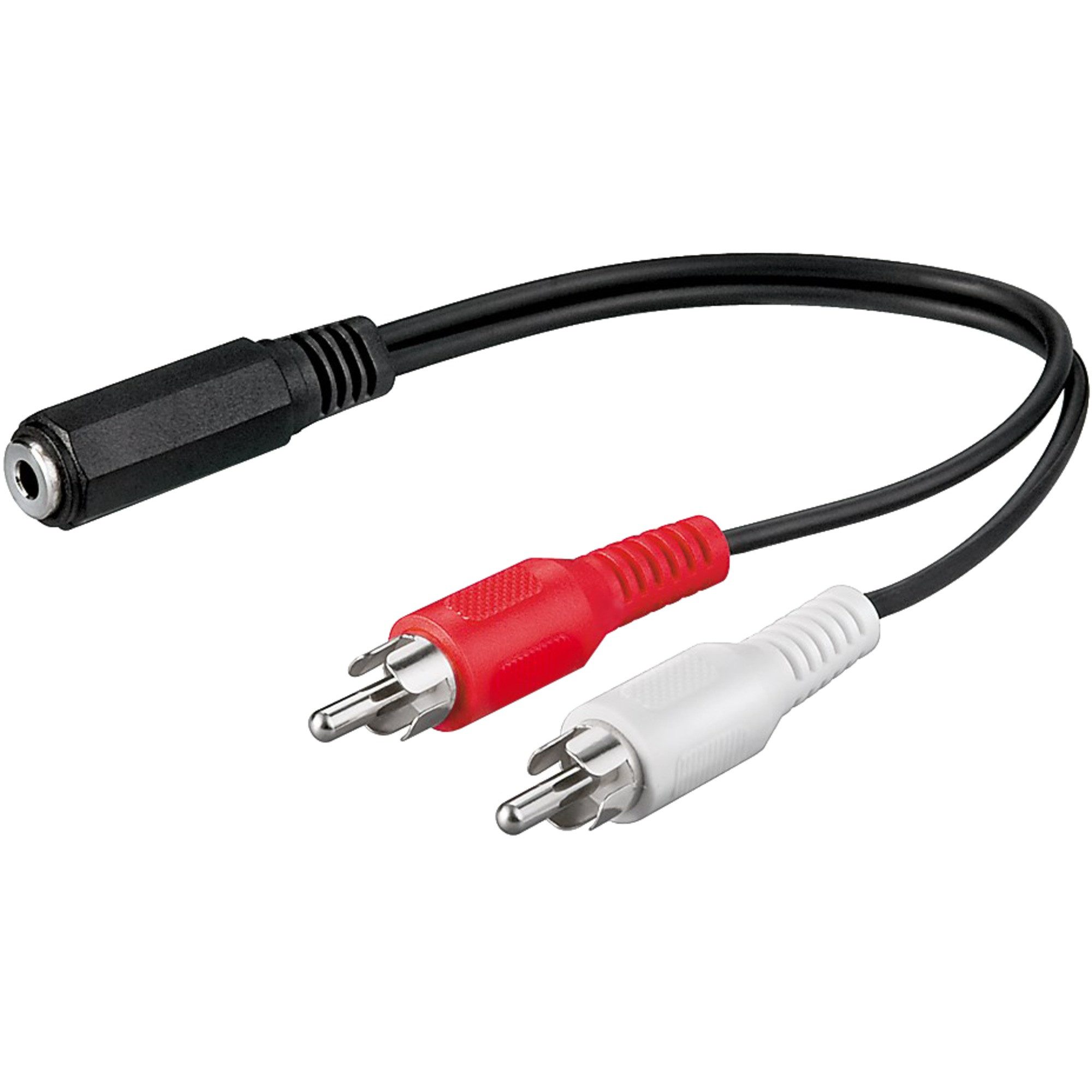 goobay Adapter Klinke Buchse 3pin > 2x Stecker, Audio-Kabel