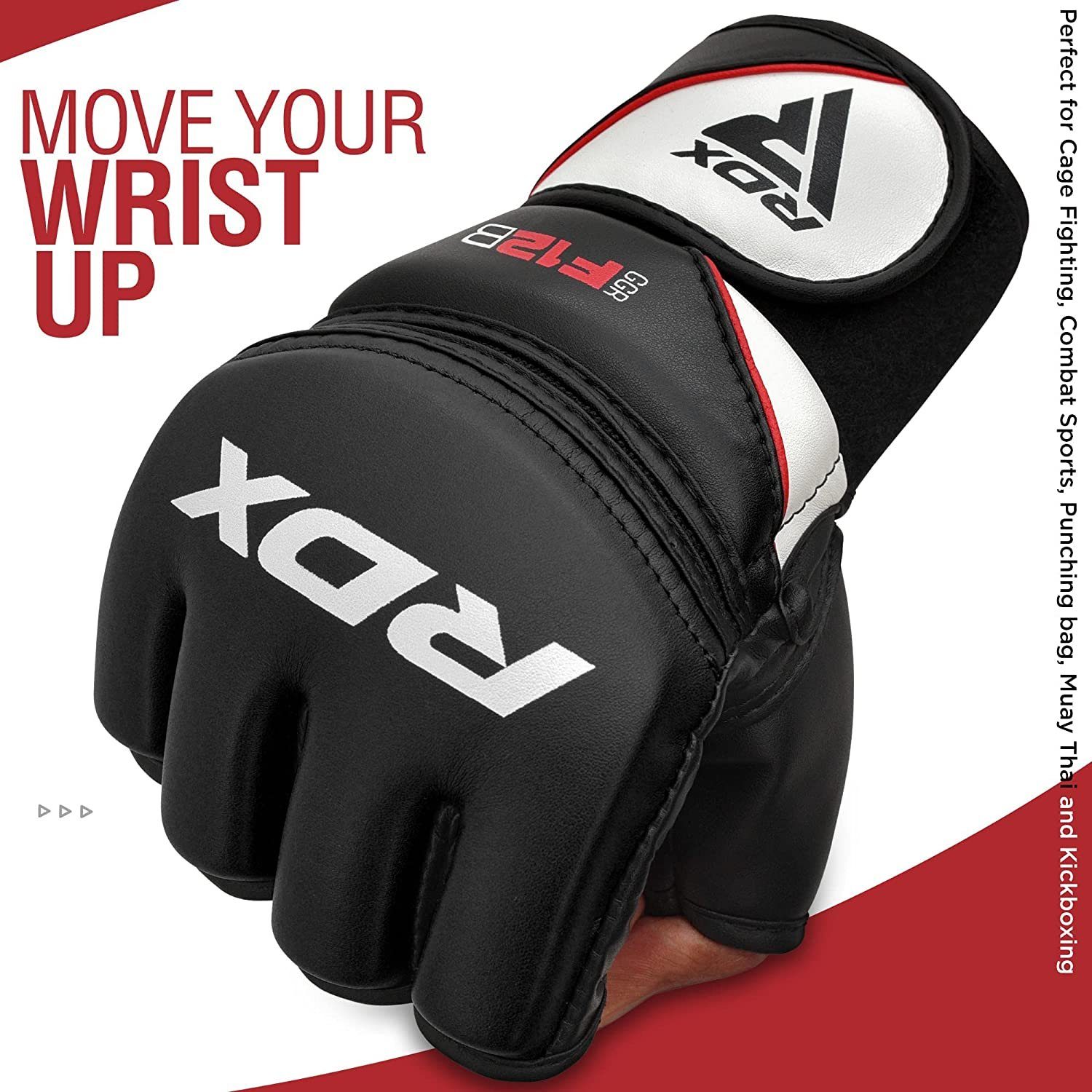 Gloves RDX MMA Boxsack Sports Kampfsport RDX Black MMA-Handschuhe MMA Handschuhe, Professionelle