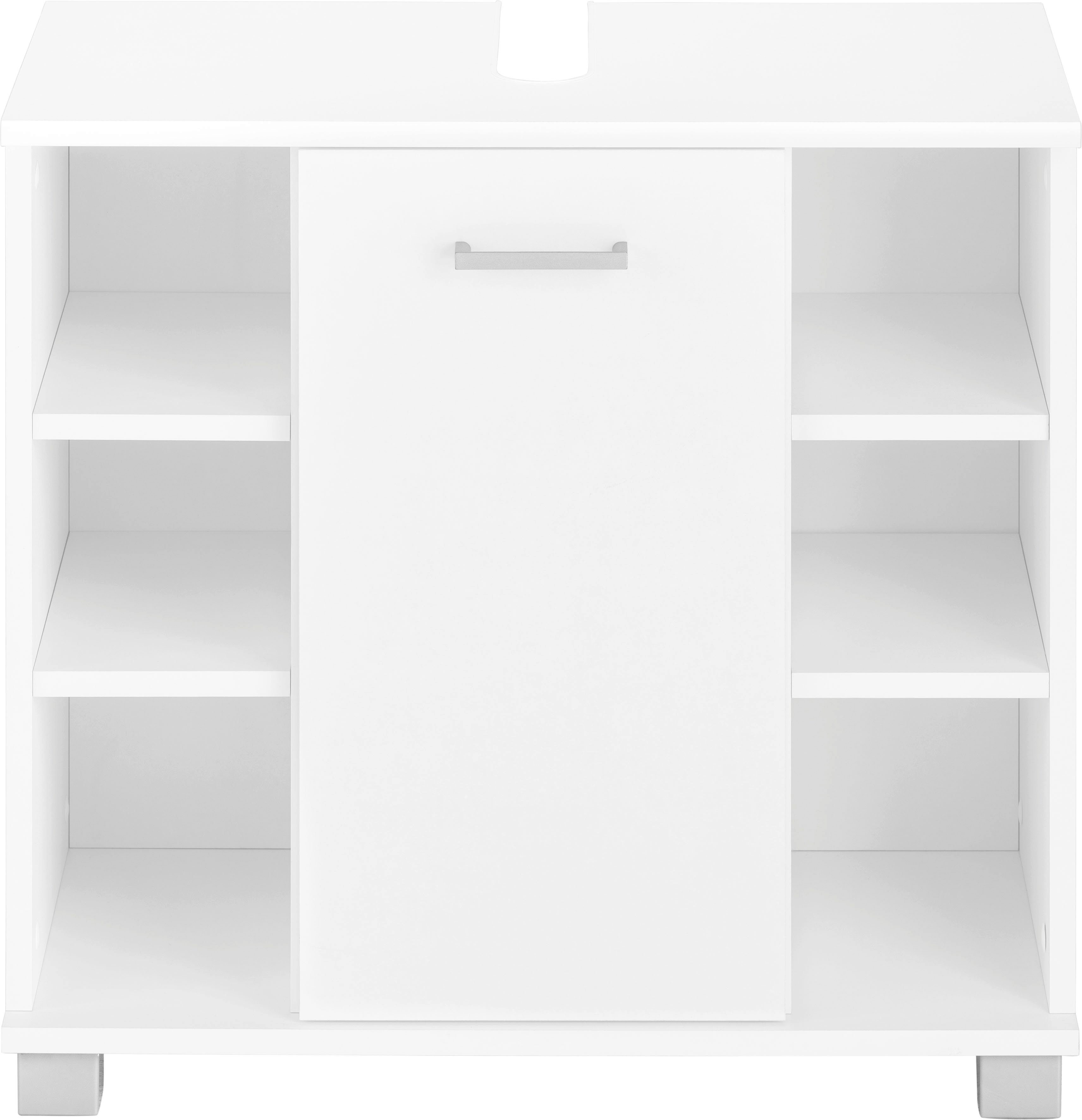 Schildmeyer Waschbeckenunterschrank Mobes Breite/Höhe: 65,1/62,4 cm,  Badschrank mit Tür und Regalfächern