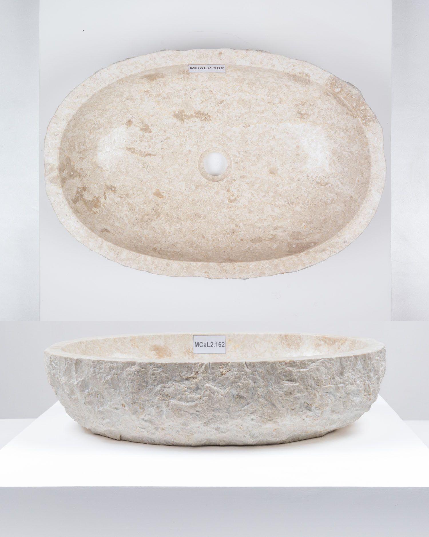 wohnfreuden Aufsatzwaschbecken Erosi Marmor Waschbecken 60 cm creme (Kein Set), 102276_MCaL2.162