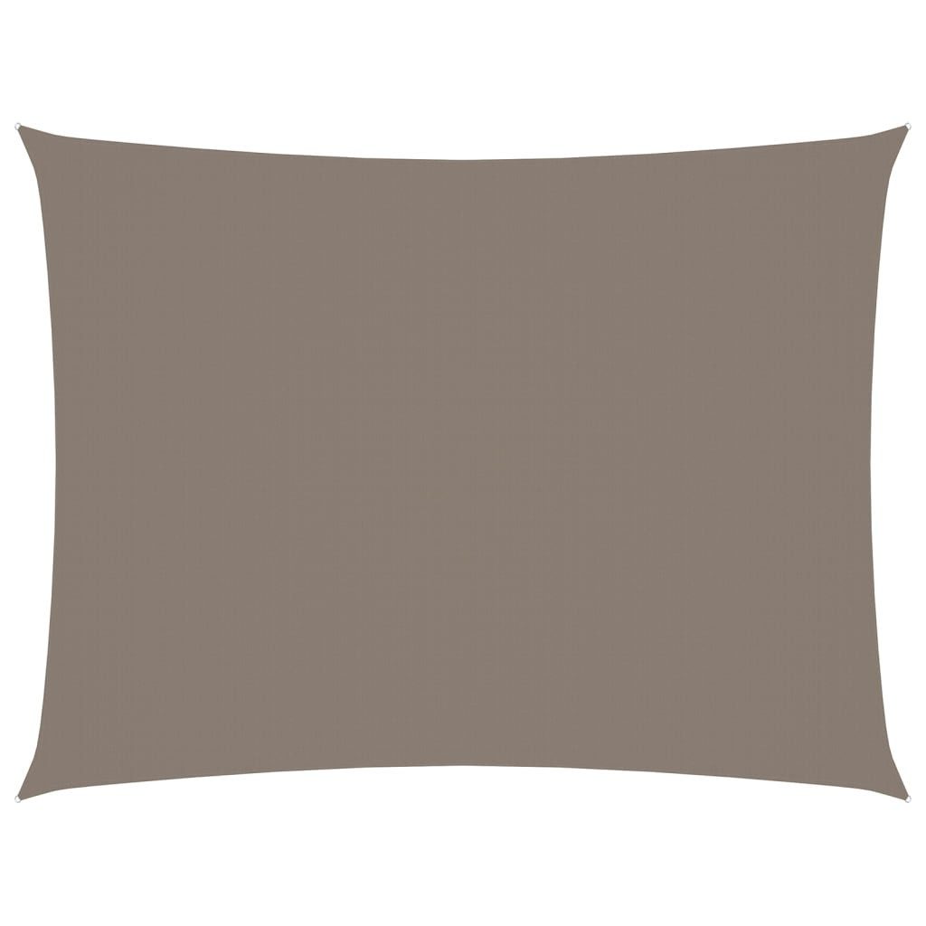 vidaXL Sonnensegel 2 x 35 m Sonnensegel Oxford-Gewebe Rechteckig 2x3,5 m Taupe Beschattun