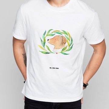 Mr. & Mrs. Panda T-Shirt Hund Blumen - Weiß - Geschenk, Damen, Lustiges T-Shirt, Hunderasse, T (1-tlg)