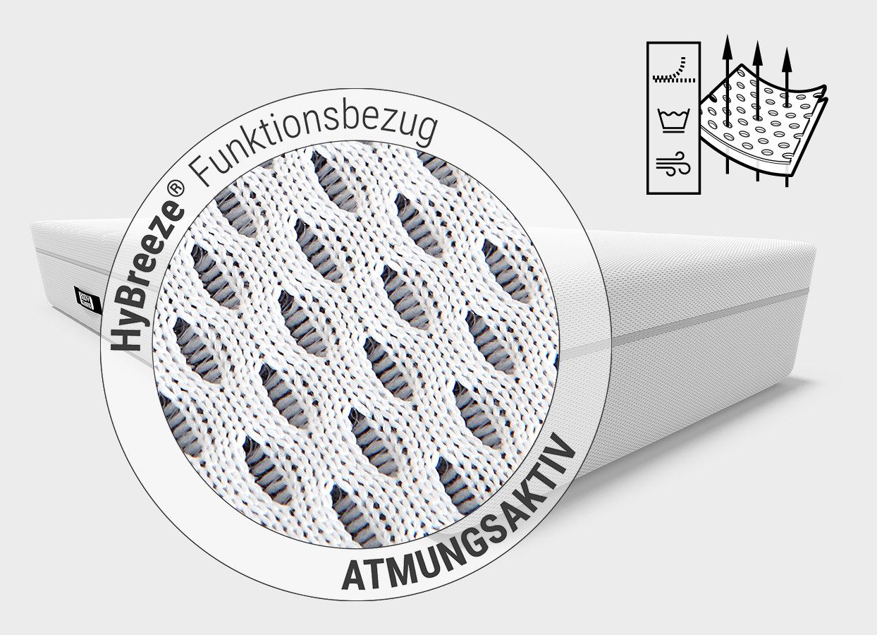 Boxspringmatratze BODYGUARD Boxspring Matratze Weich, bett1.de, 28 cm hoch, atmungsaktiver HyBreeze® Funktionsbezug, aus 100 % QXSchaum®