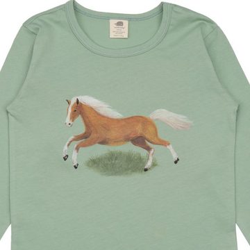 Walkiddy Langarmshirt Walkiddy Horses Pferd L-Shirt Green 116 Kinder Langarmshirt