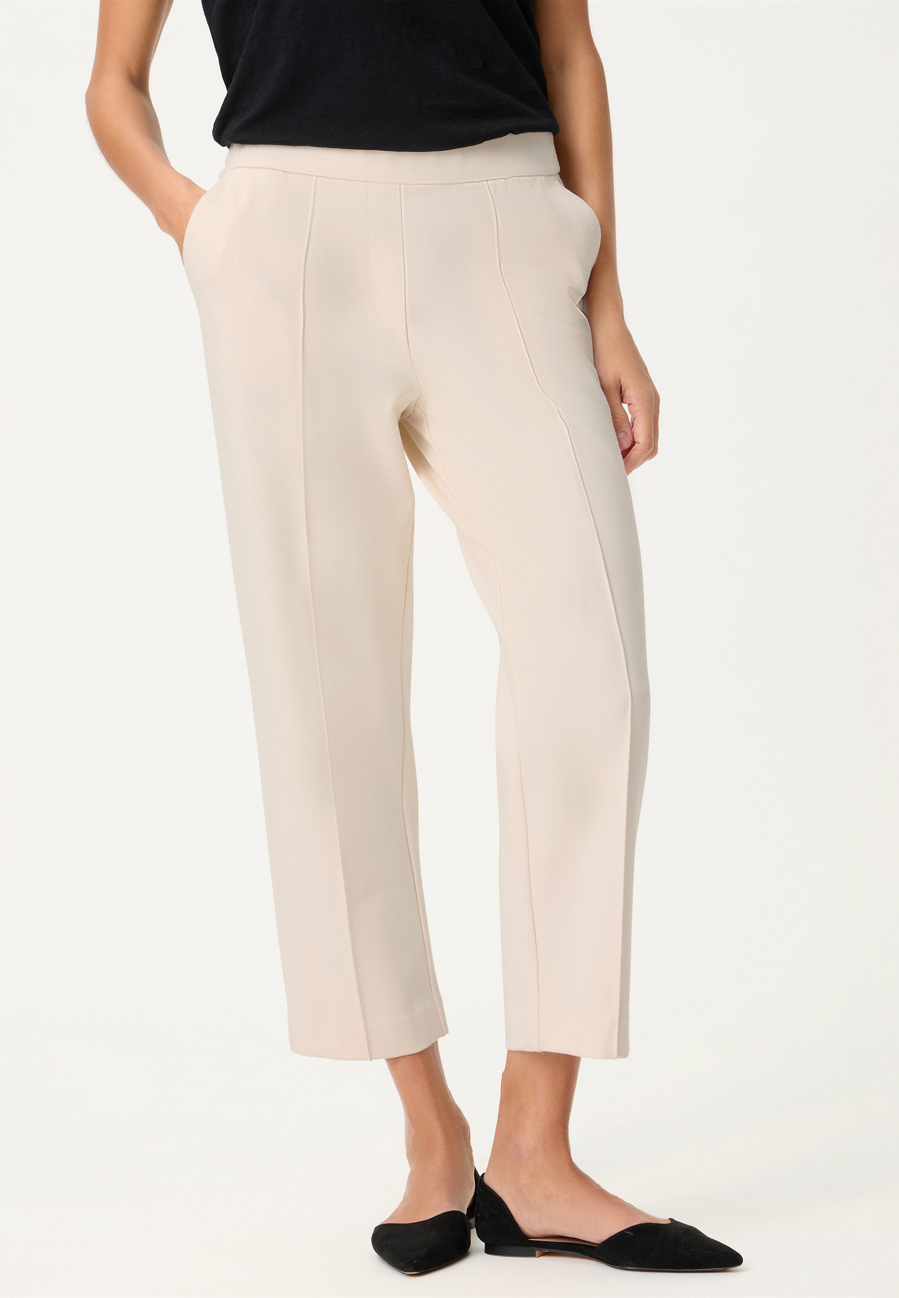 Olsen Stoffhose im Cropped-Style