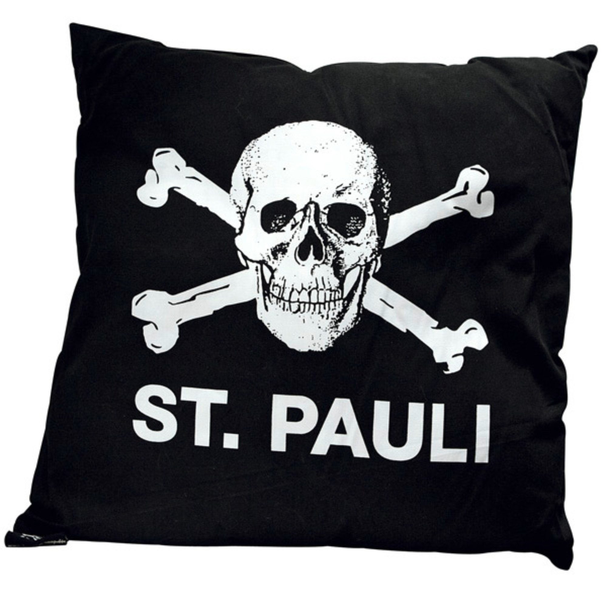 FC St. Pauli Dekokissen FC St. Pauli - Kissen Totenkopf 40x40 cm - schwarz