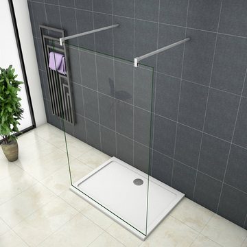 duschspa Duschwand Walk in Dusche Duschtrennwand Duschwand Glaswand Duschabtrennung, Einscheibensicherheitsglas, Sicherheitsglas, (Set), Glas, Nano Glas
