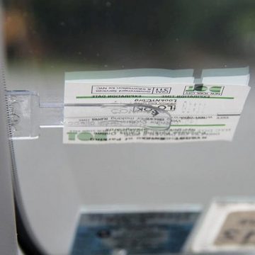 Retoo Auto Parkscheinhalter Tickethalter Halter KFZ Parking Ticket Clip Handy-Halterung, (Ticket Clip, 1 x Ticketinhaber, Einfach zu installieren, Transparent, Montage mit 3M-Klebeband)