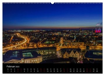 CALVENDO Wandkalender Hannover bei Nacht 2023 (Premium, hochwertiger DIN A2 Wandkalender 2023, Kunstdruck in Hochglanz)