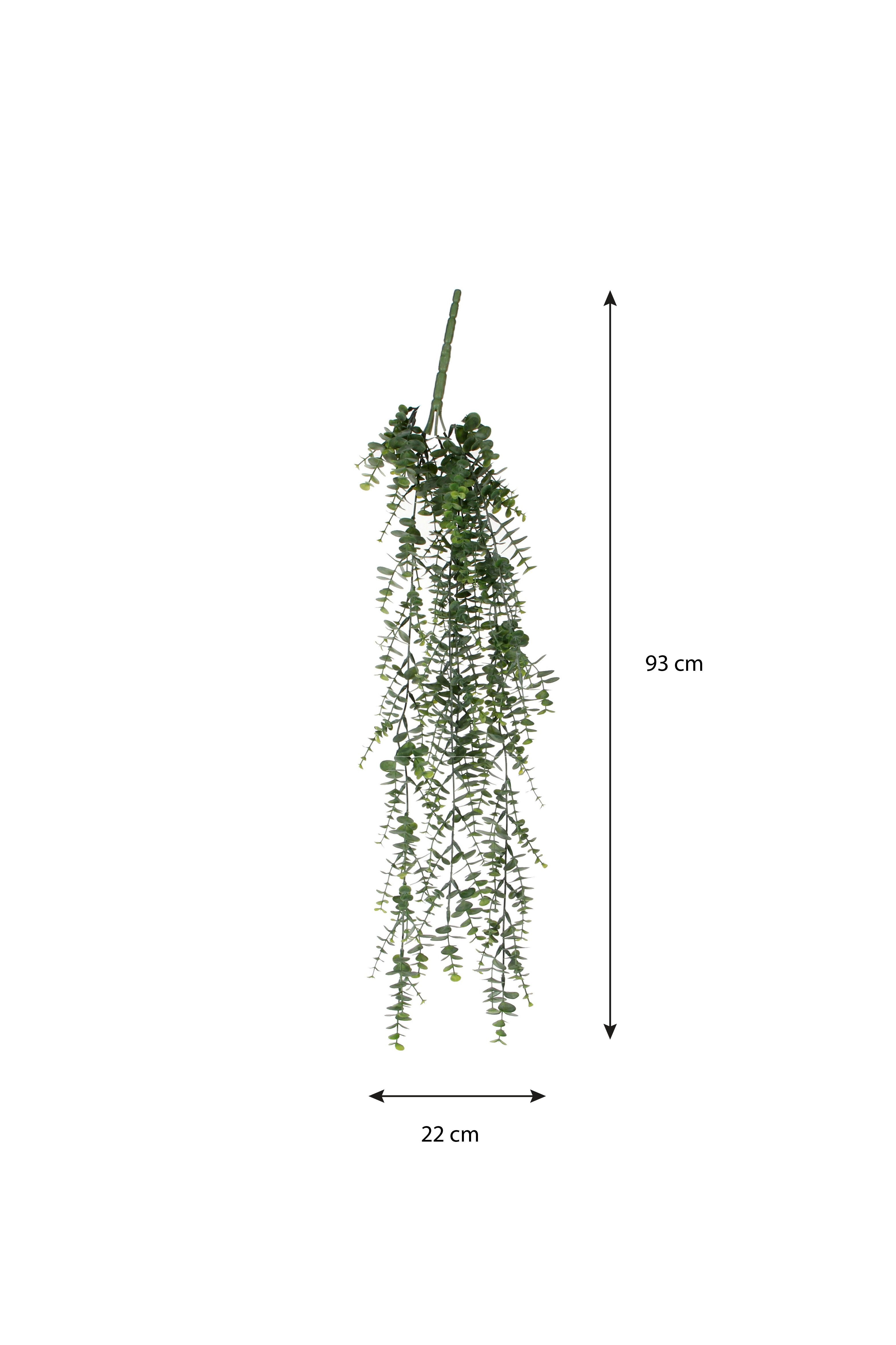 Kunstpflanze Mica Decorations Eucalyptus haengend gruen - l93xb22xh10cm, Mica Decorations, Höhe 93 cm