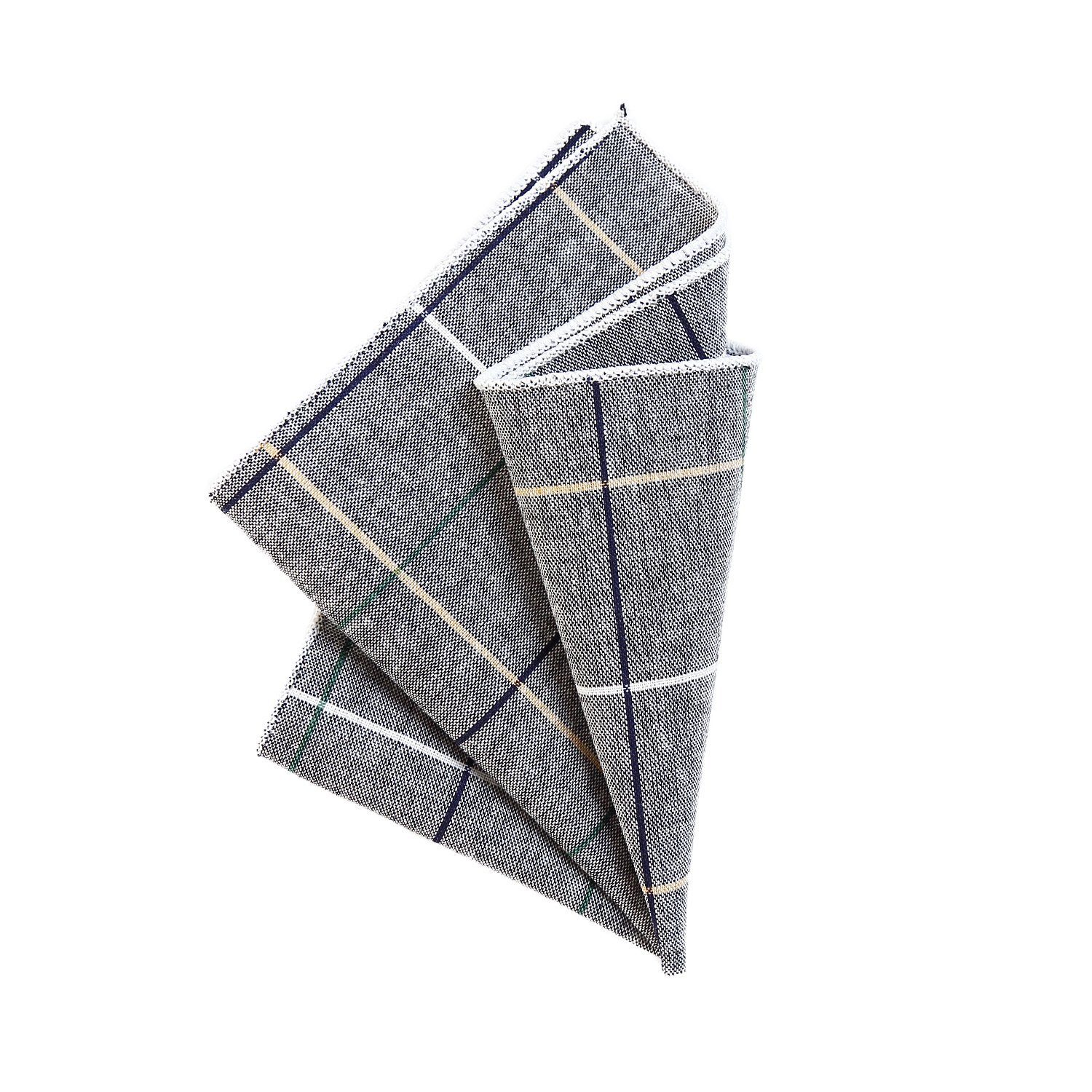 DonDon Einstecktuch DonDon Herren Hanky hochwertiges Einstecktuch 23 x 23 cm Baumwolle, (Packung, 1-St), vorgefaltet, kariert, Baumwolle