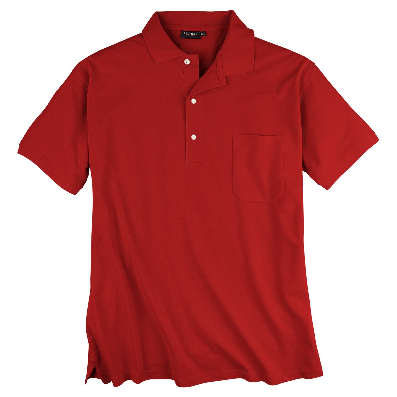 redfield Poloshirt Große Größen Herren Basic Poloshirt rot Redfield