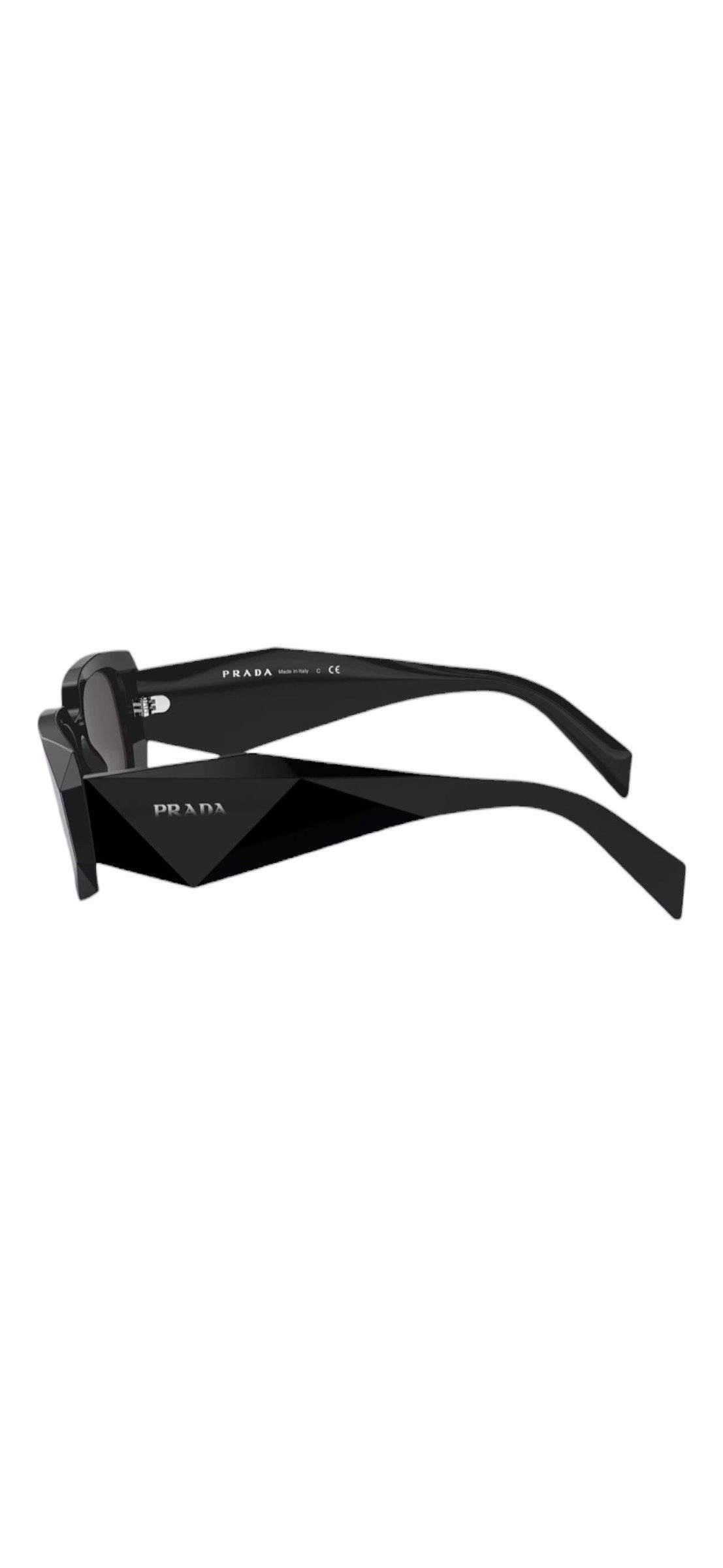PRADA Sonnenbrille Prada Sonnenbrille PR 17WS Schwarz Rechteckig Acetat