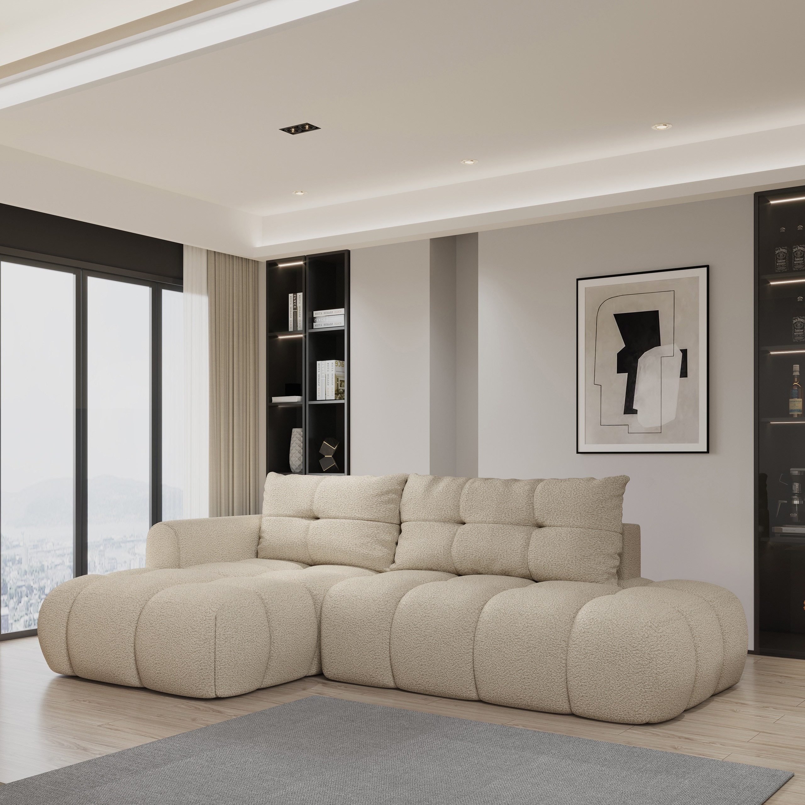 Masseno Ecksofa FLUMA mit Schlaffunktion L-Form, günstig online kaufen