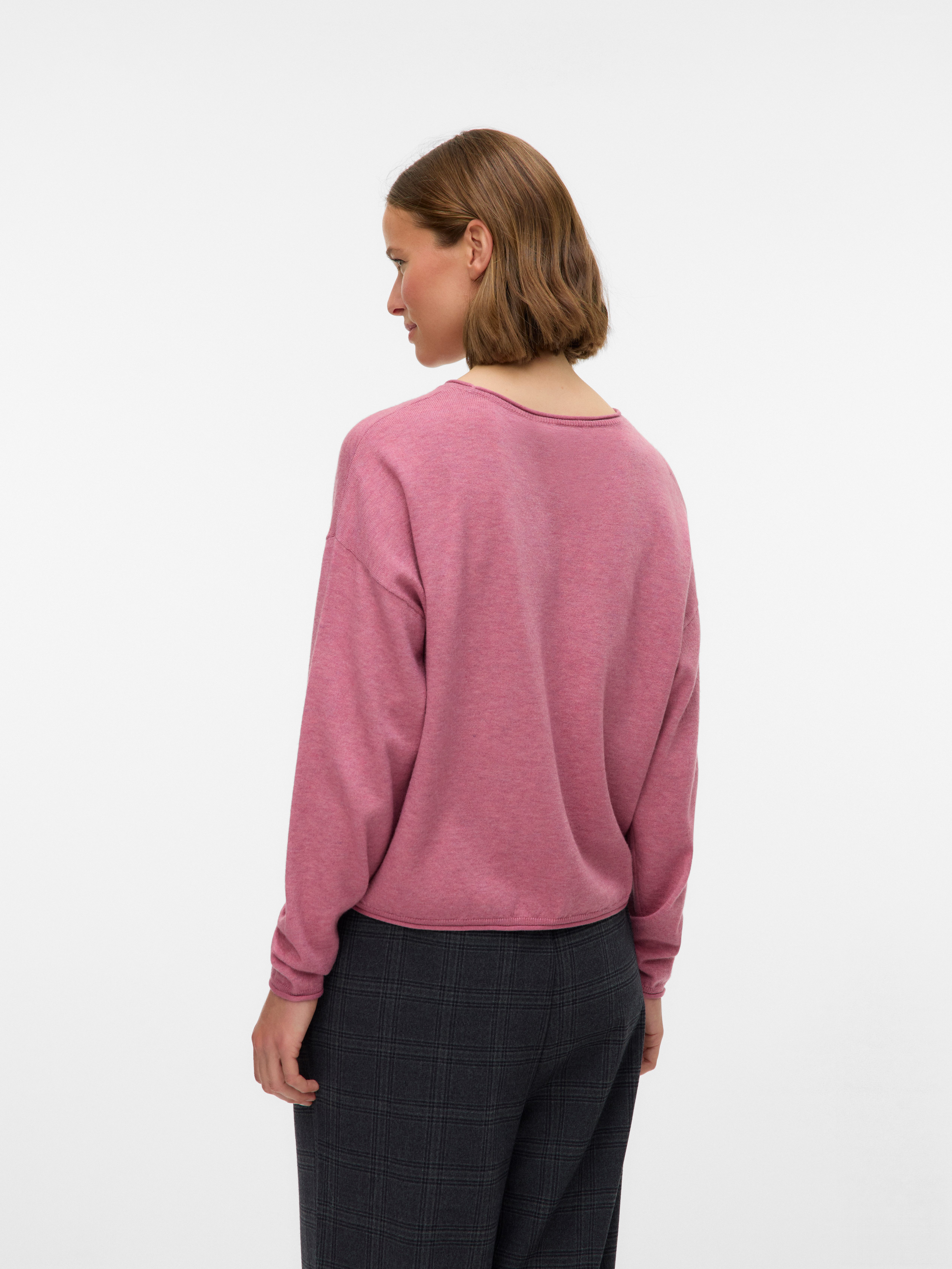 Vero Moda Strickpullover VMEXCITING PLAIN LS O-NK ROLL PULLOV BOO günstig online kaufen