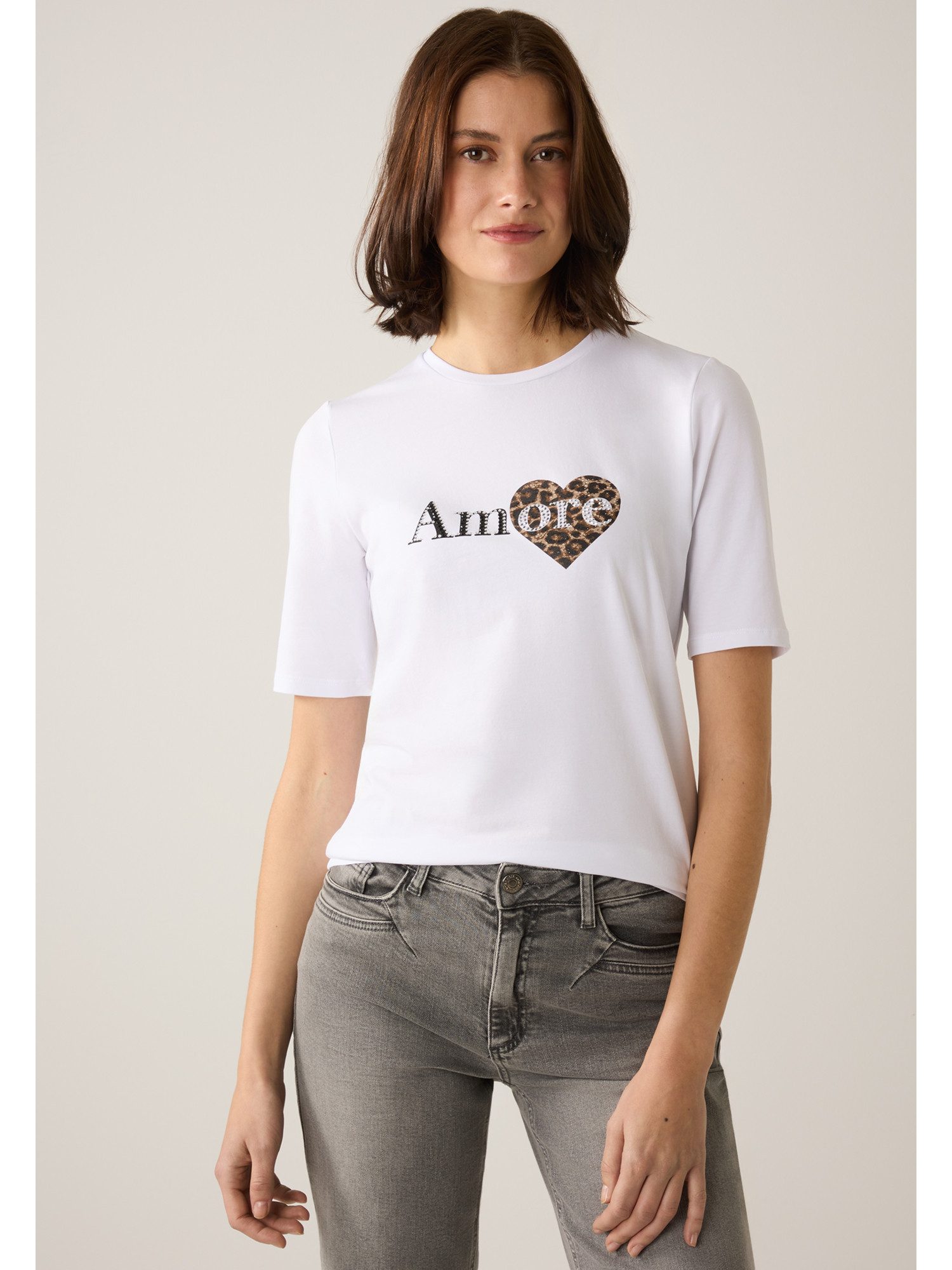 MORE&MORE Kurzarmshirt weiches Stretch-Kurzarmshirt Amore