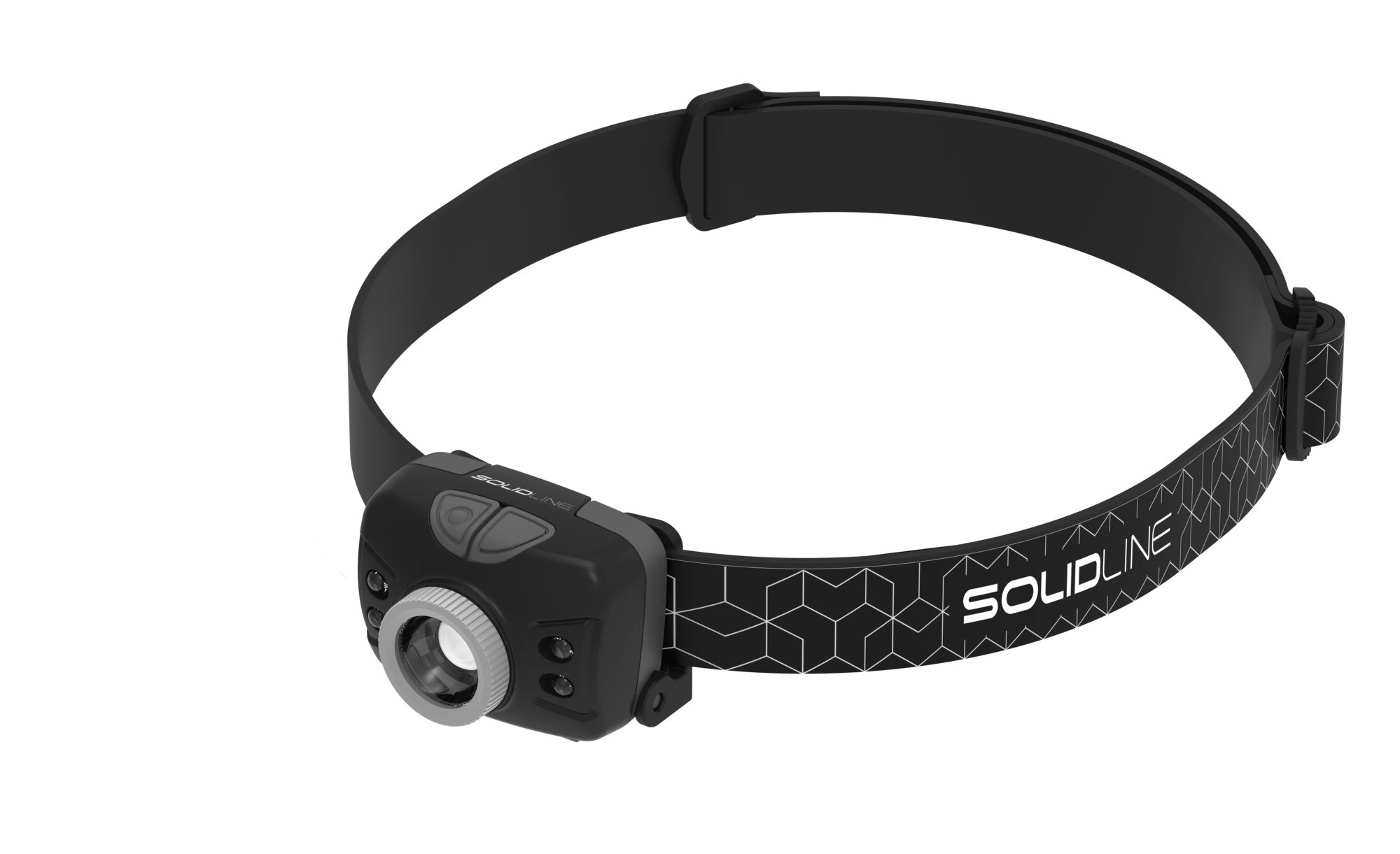 SOLIDLINE LED Stirnlampe SH5, 350 Lumen, 190m Leuchtweite, 25 Std Laufzeit, AA-Batterie