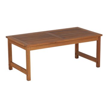 casa.pro Gartenlounge-Set, (4-tlg., 1 Tisch, 2 Stühle, 1 Sitzbank inkl. Kissen), »Cannole« Akazien und Polyrattan Holzfarben