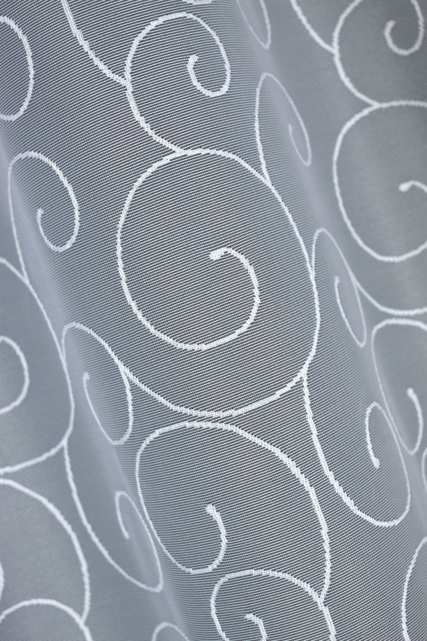 QBTEXTIL Gardine ORNAMENTE, halbtransparent, Kräuselband günstig online kaufen