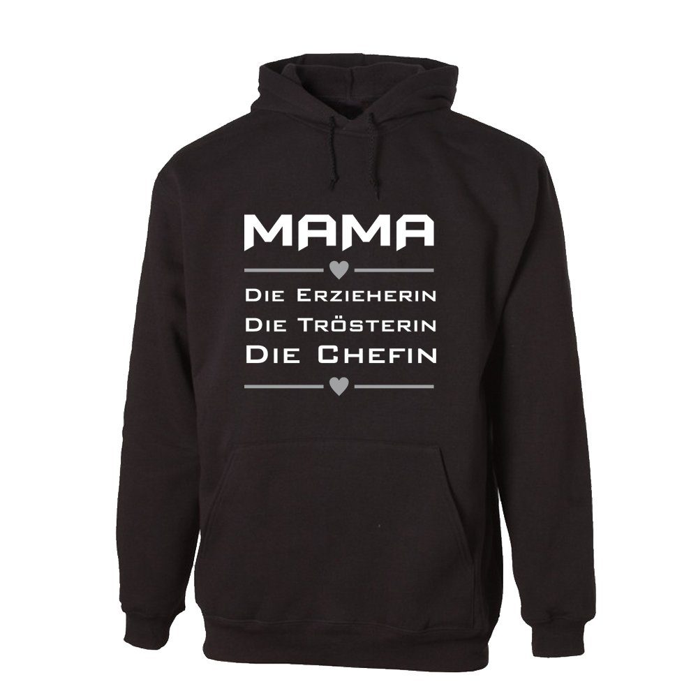 G-graphics Hoodie Mama – Die Erzieherin – Die Trösterin – Die Chefin mit trendigem Frontprint mit Spruch zum Muttertag